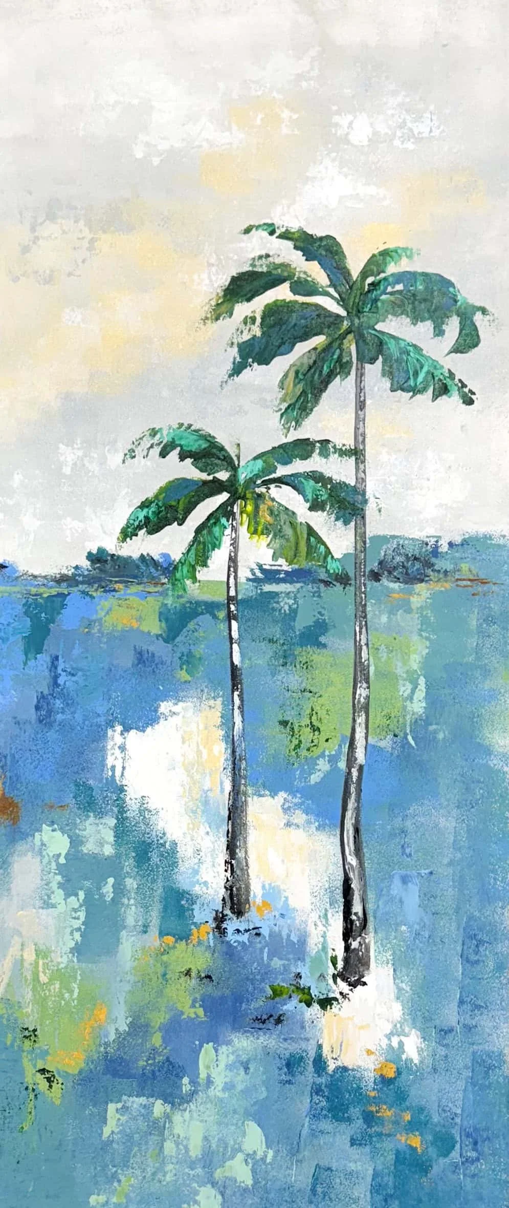 “Spring Time l” by Gudrun Newman, size 13″ x 33″