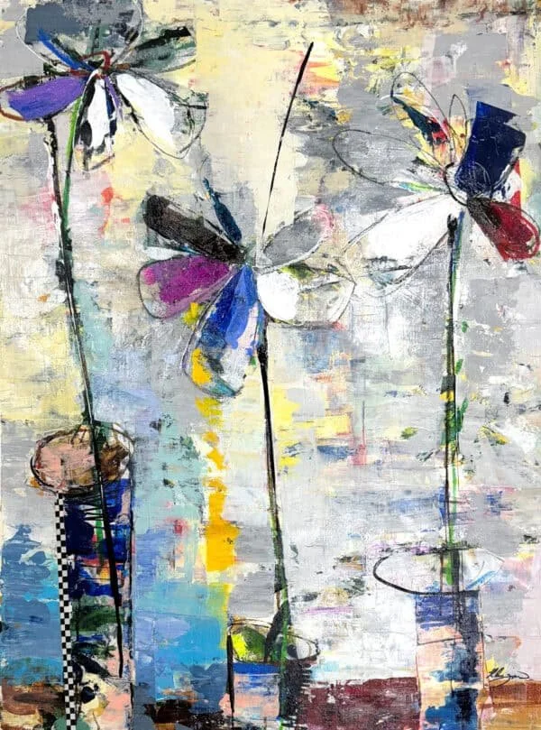 “Fleurs Abstracto X-8″ by Helen Zarin, size 30″ x 40”