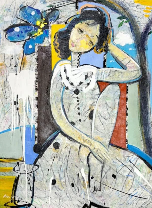 “Nouveau XIV” by Helen Zarin, size 30' × 40″