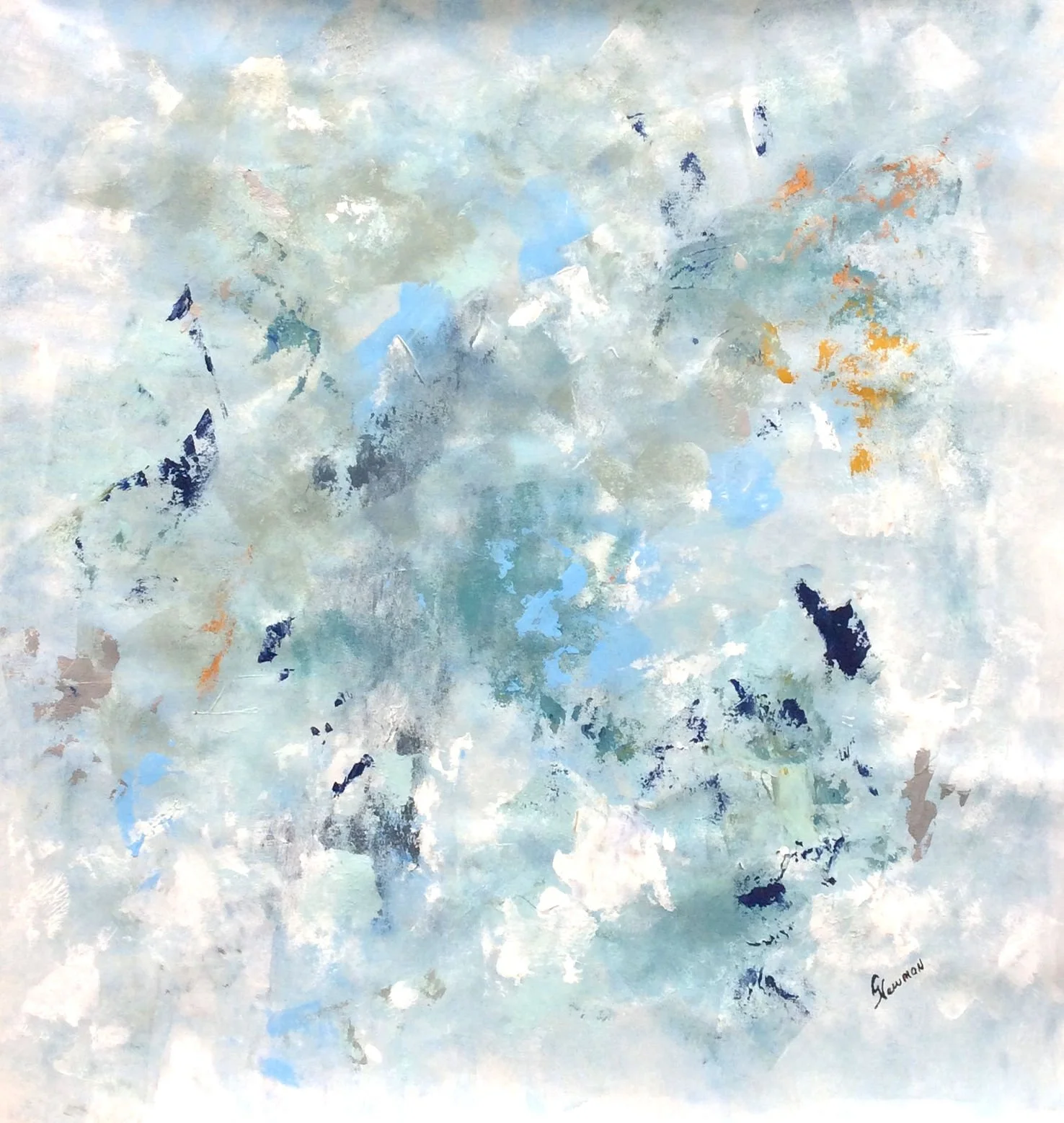 "Freedom Blues I" by Gudrun Newman 26" x 28"