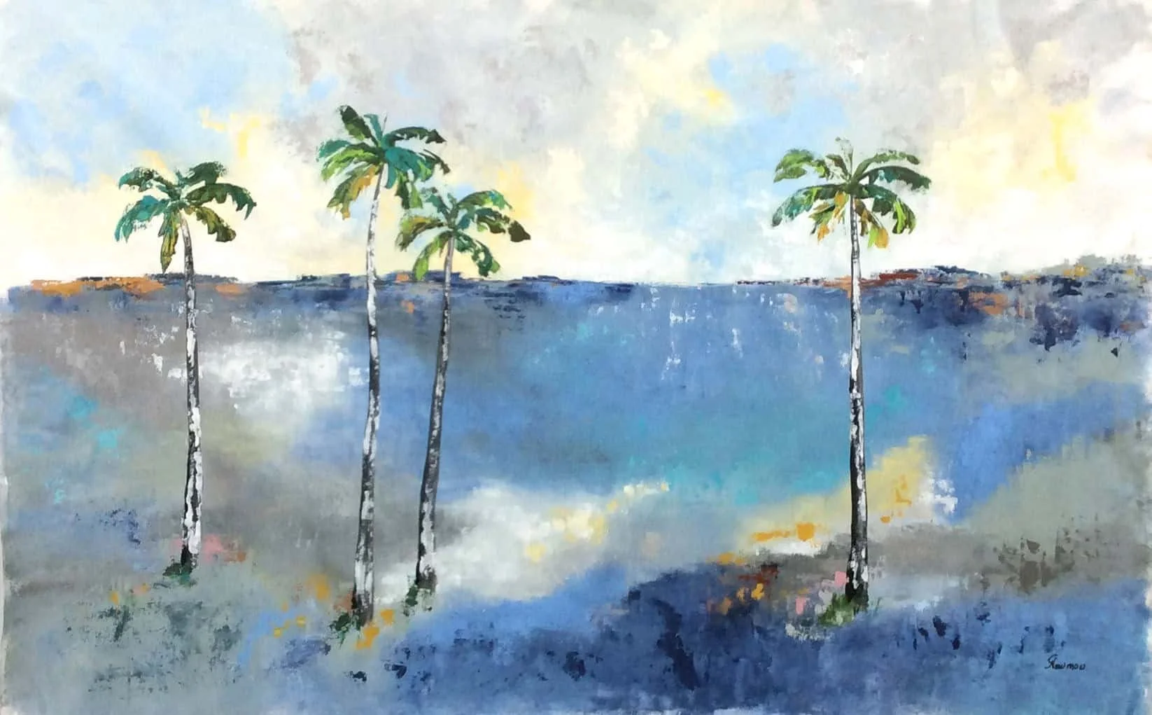 “Summer in Paradise” by Gudrun Newman, size 66″ x 40″