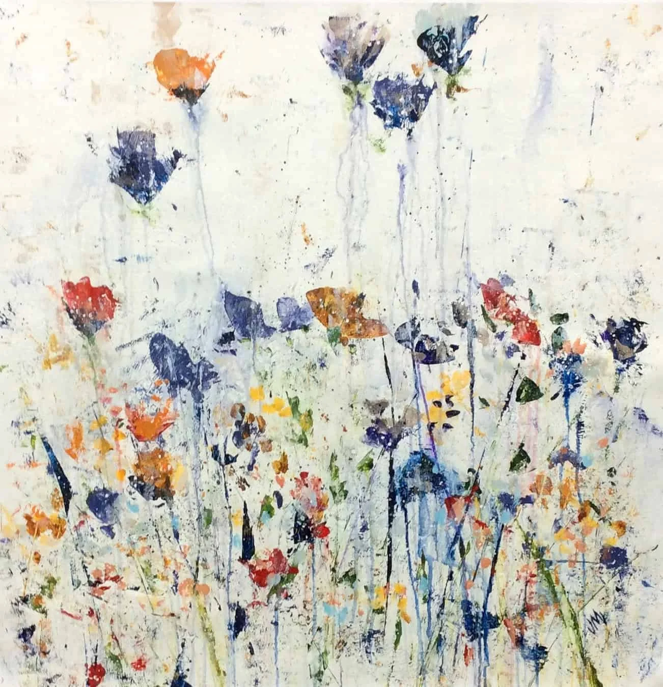 “Free Air Florals XI” by Jodi Maas, size 30" x 30"