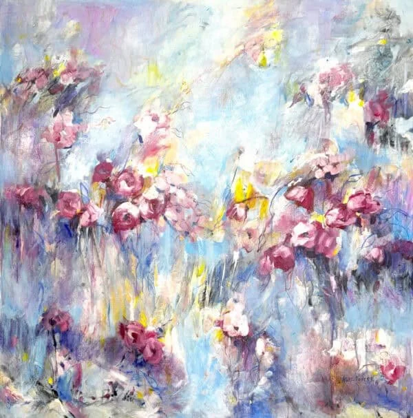 “Echoes of Spring” by Torres, size 43″ x 43″