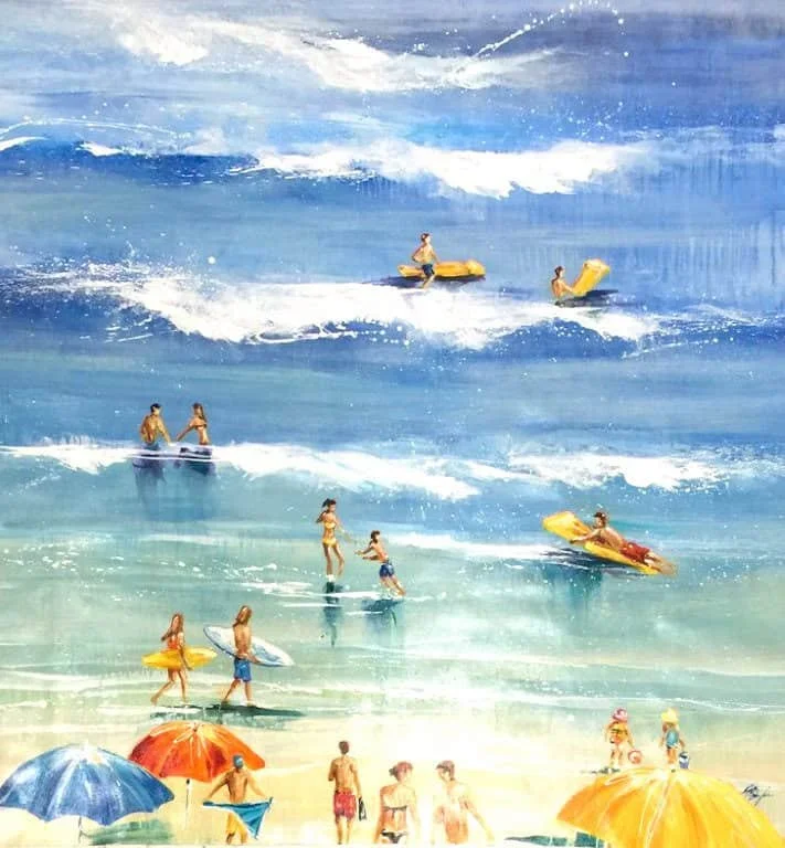 “Beach” by Farrell Douglas, size 50" x 50"