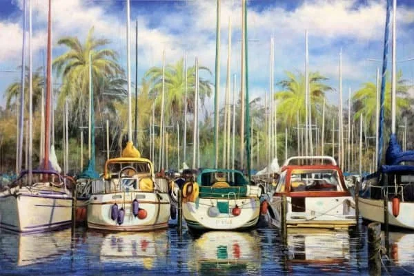 “Marina” by Paul Wren, size 36" x 24"