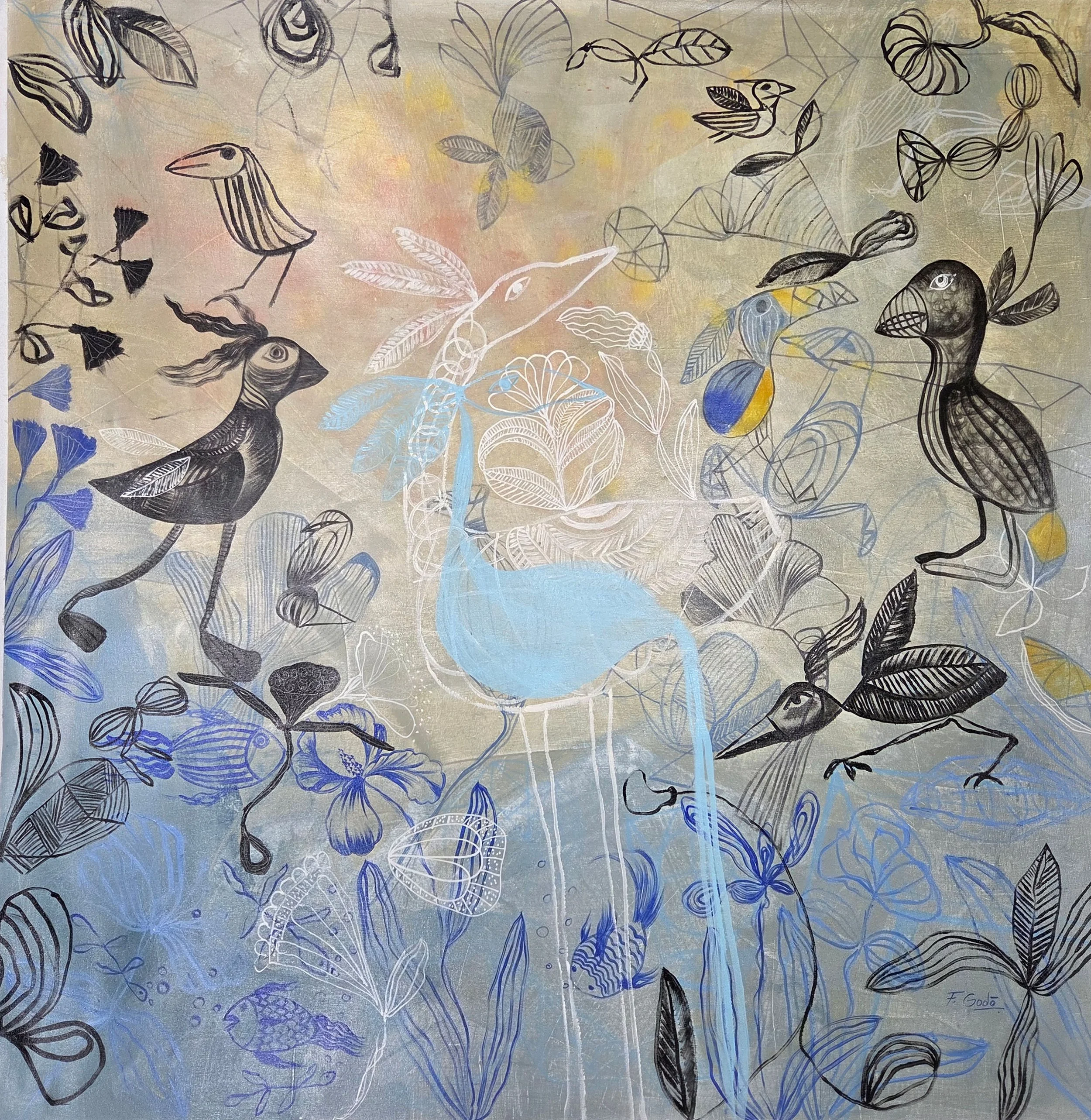 "Morning Song" by Godo 48"x 48"