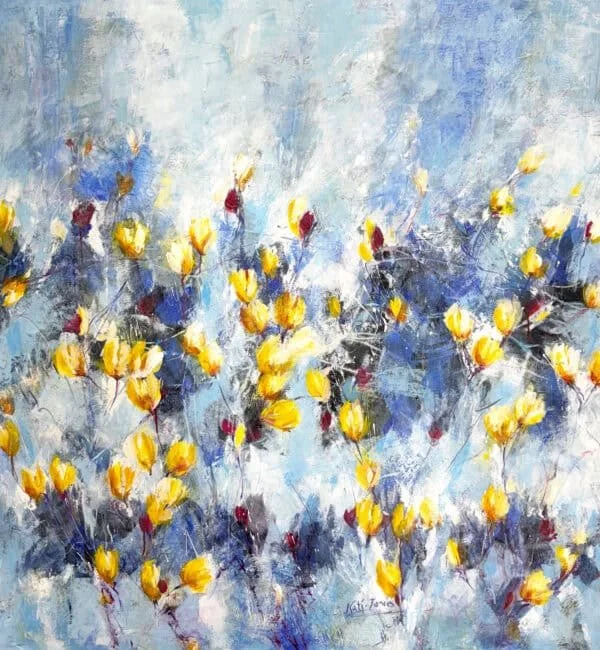 “Sunlit Meadow” by Torres, size 43 ″x 43″