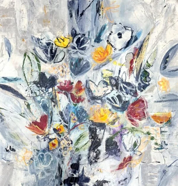“Martini Petals ll” by Jodi Maas, size 50″ x 50″
