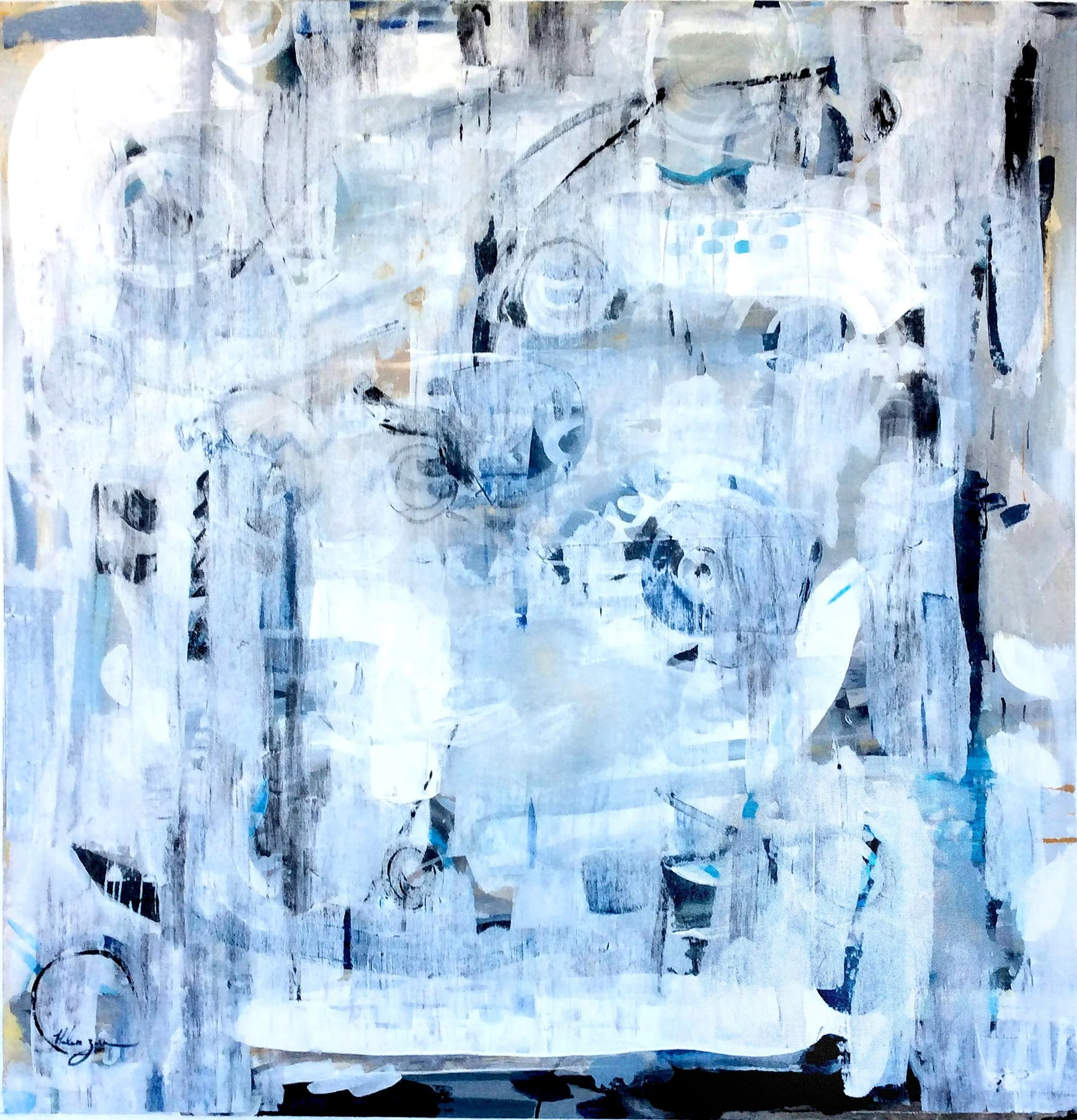 "Homage to GOF" by Helen Zarin 50" x 50"