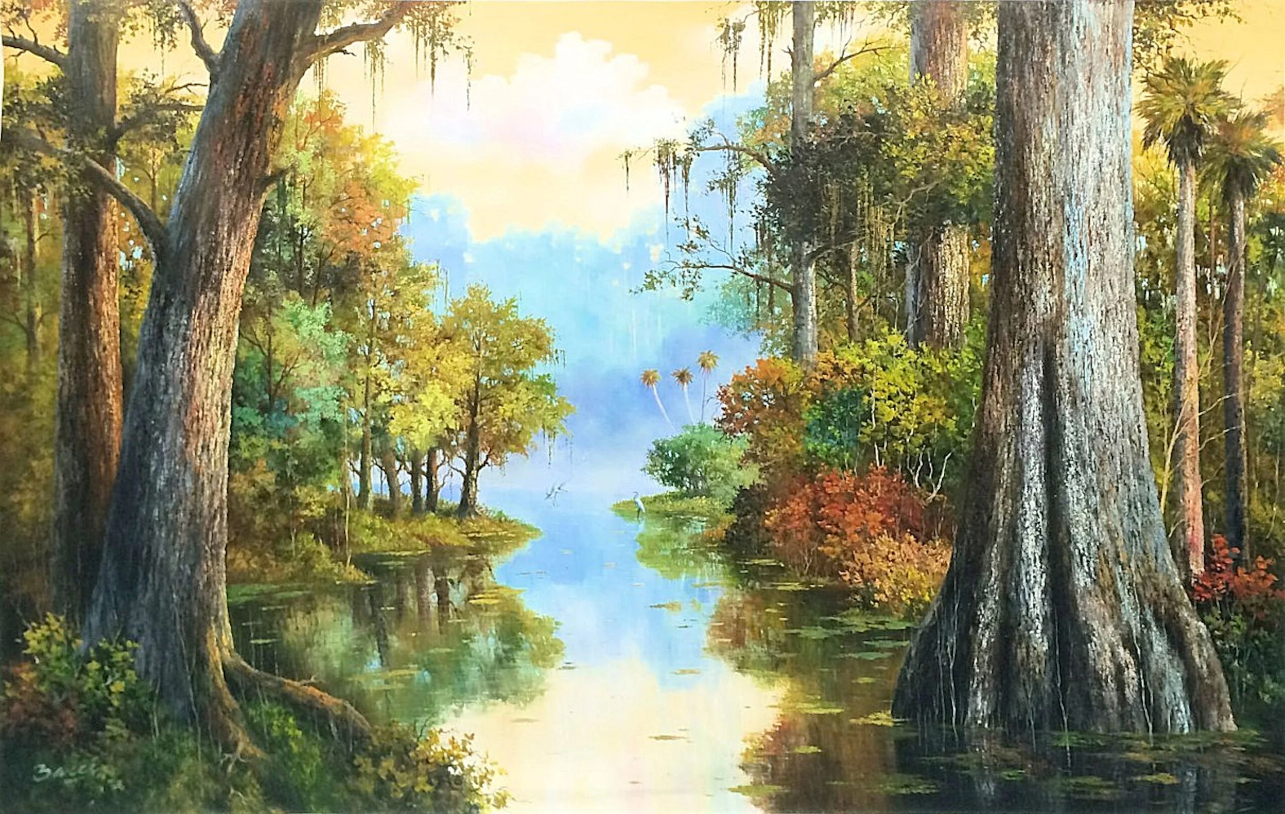 “Florida Tropical” by Bacci, Size 96″ x 60″