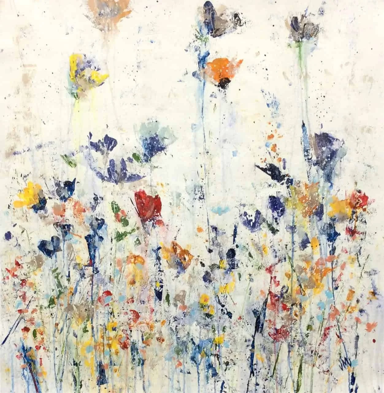“Free Air Florals XII” by Jodi Maas, size 30" x 30"