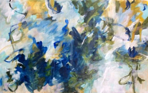 “Water Garden ll” by Patricia Chute, size 60″ x 36″