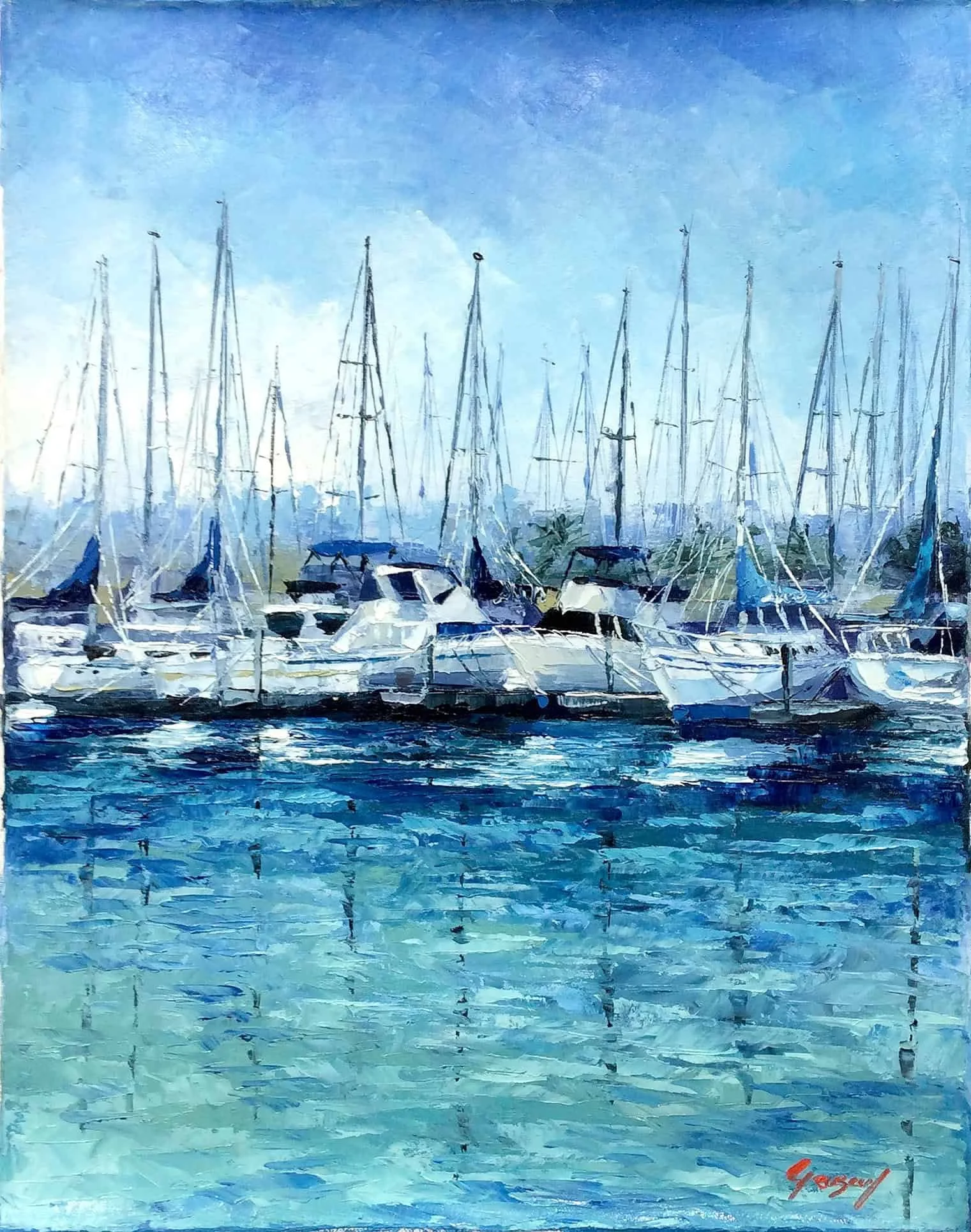 “Naples Marina Series” by Mauricio Garay, size 16" x 20"