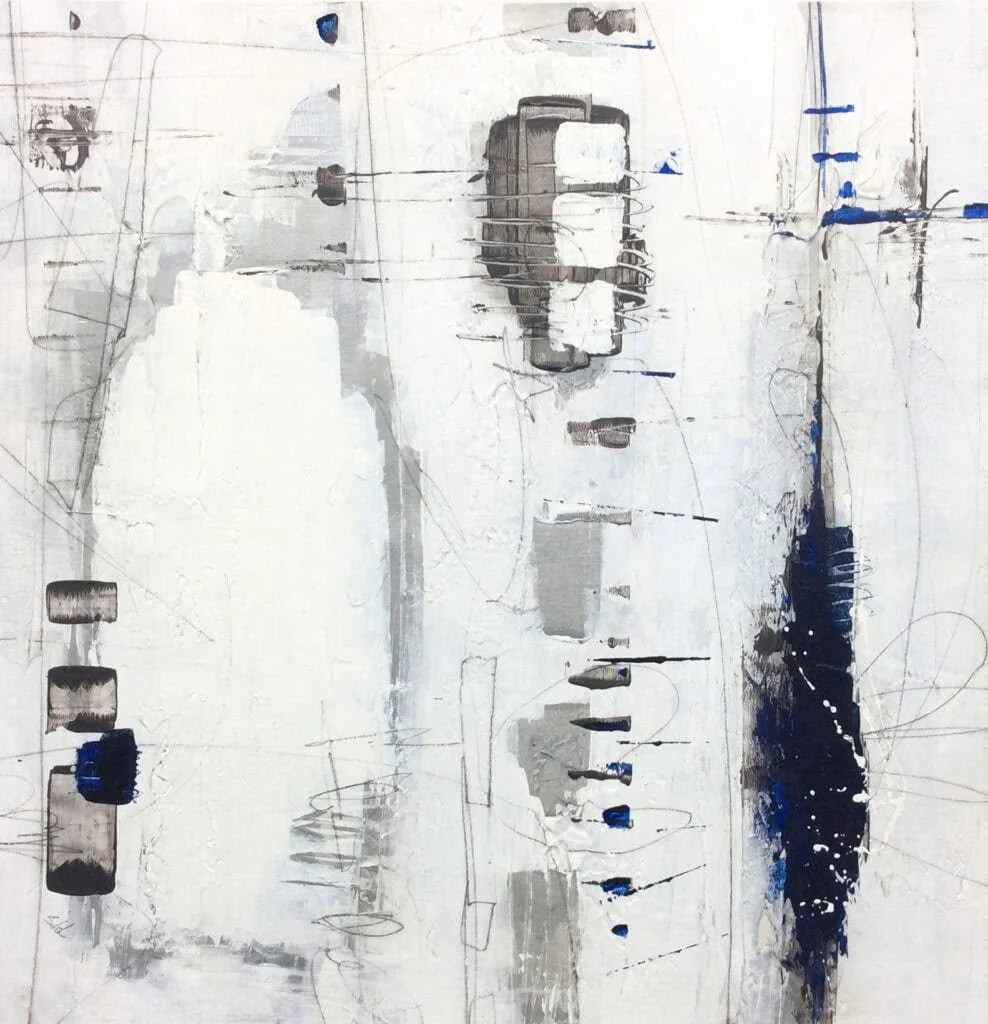 “Pen Dabble ll” by Joshua Schicker, size 30" × 30″