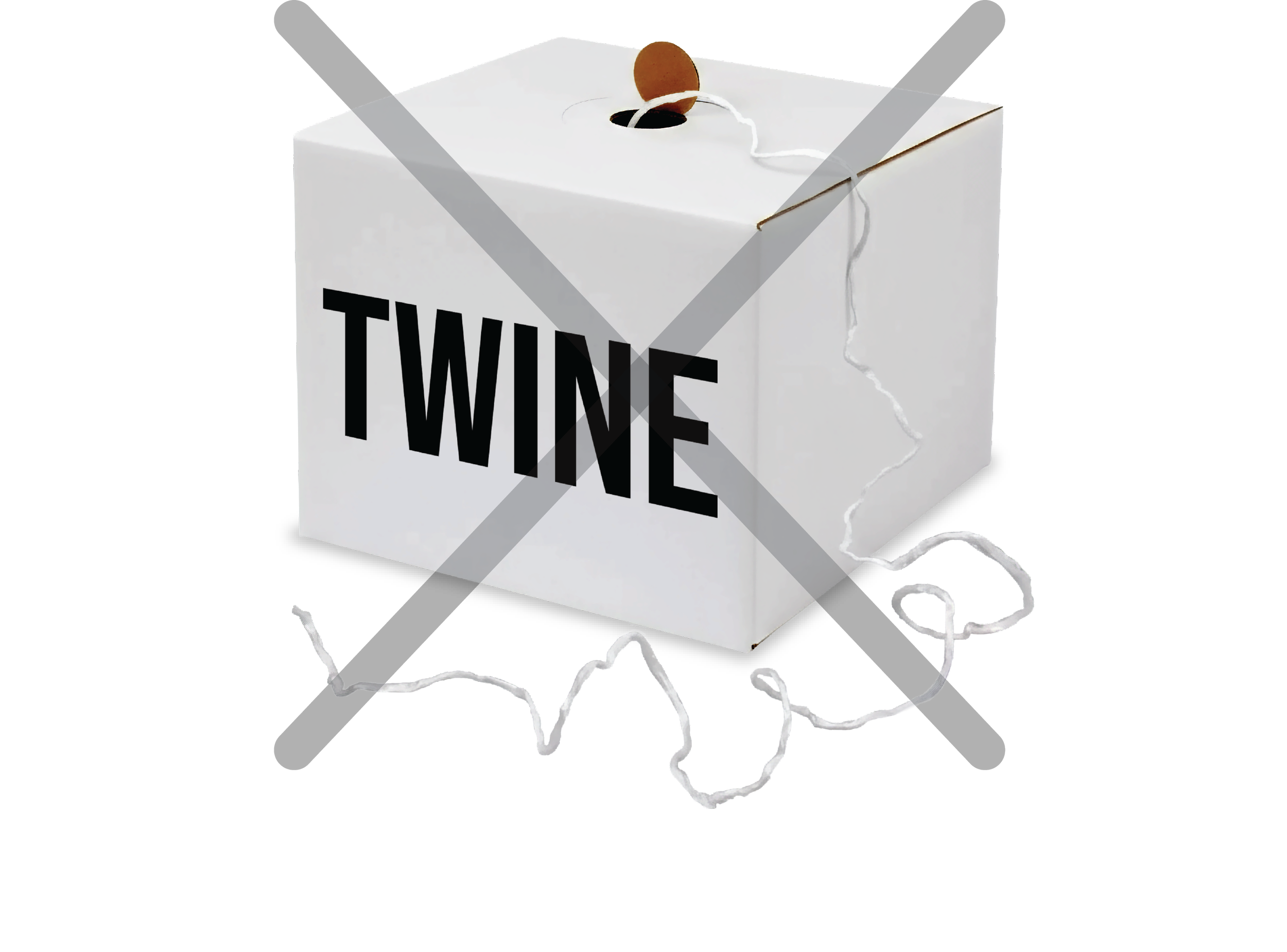 A white tissue box with the words 'TWIN