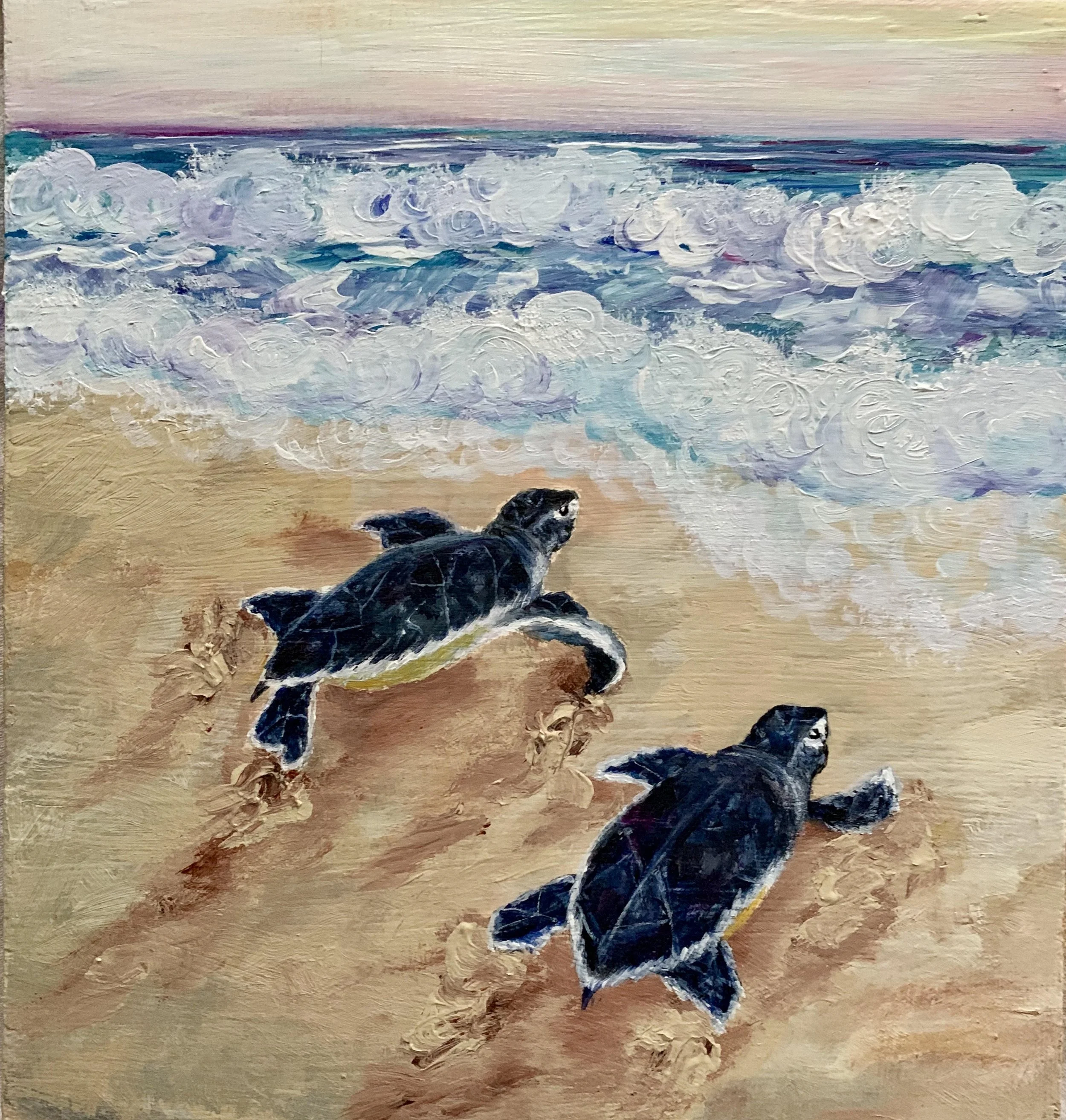 Turtles
12x13
Acrylic on Panel
2019