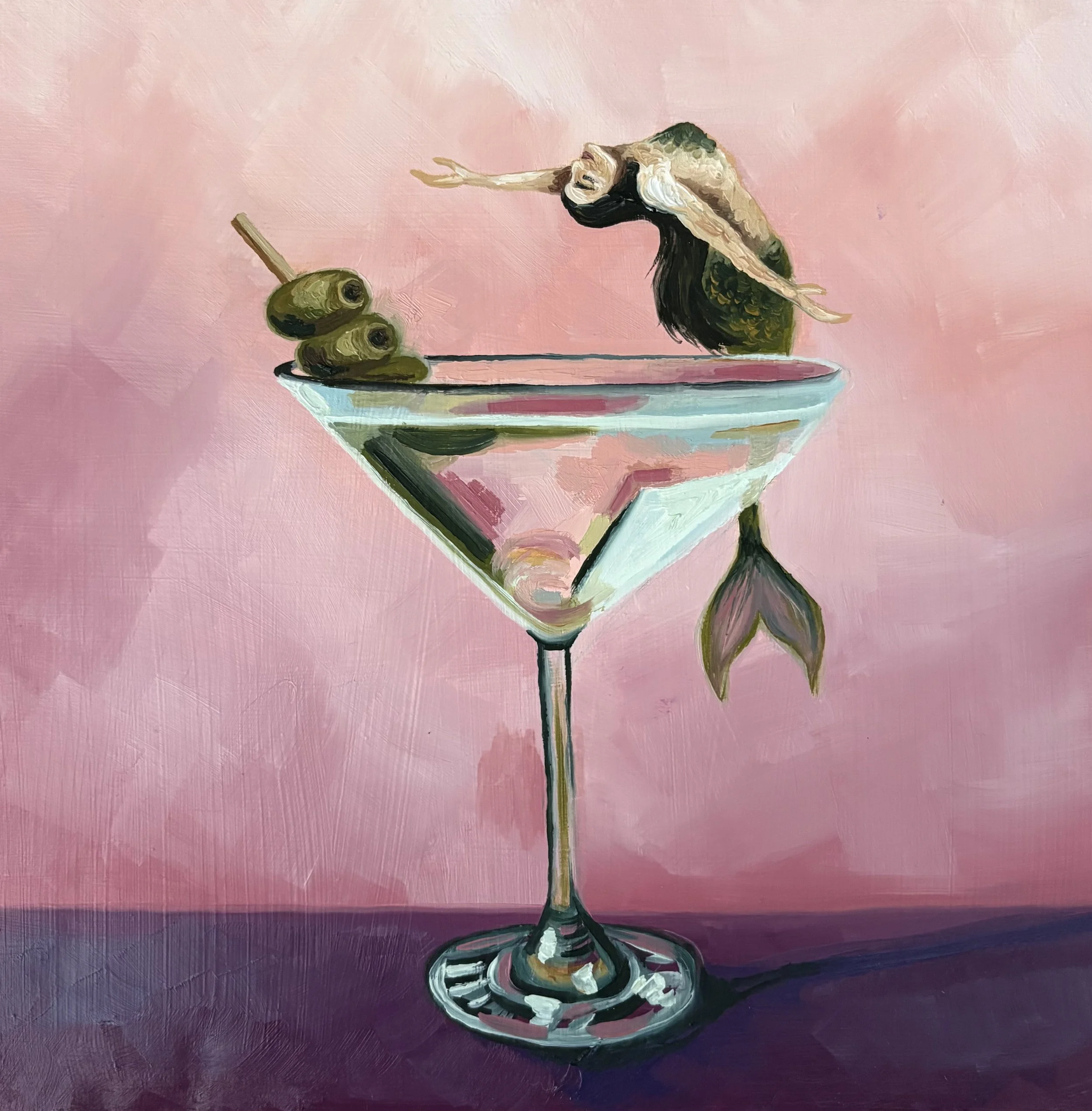Drinkmaid Dirty Martini
12x12
Oil on Panel
2026