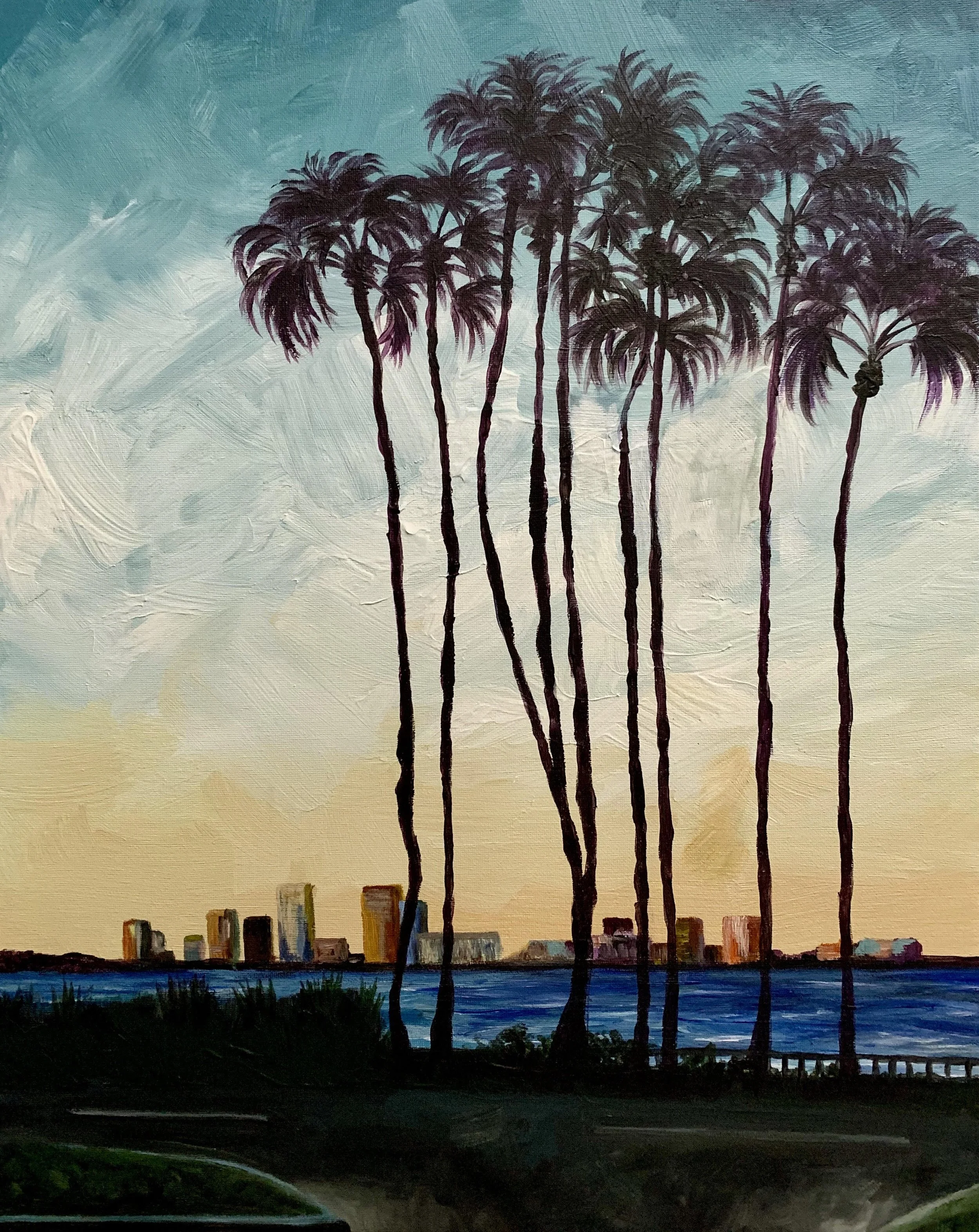 Euclid and Bayshore
16x20
Acrylic on Canvas 
2019