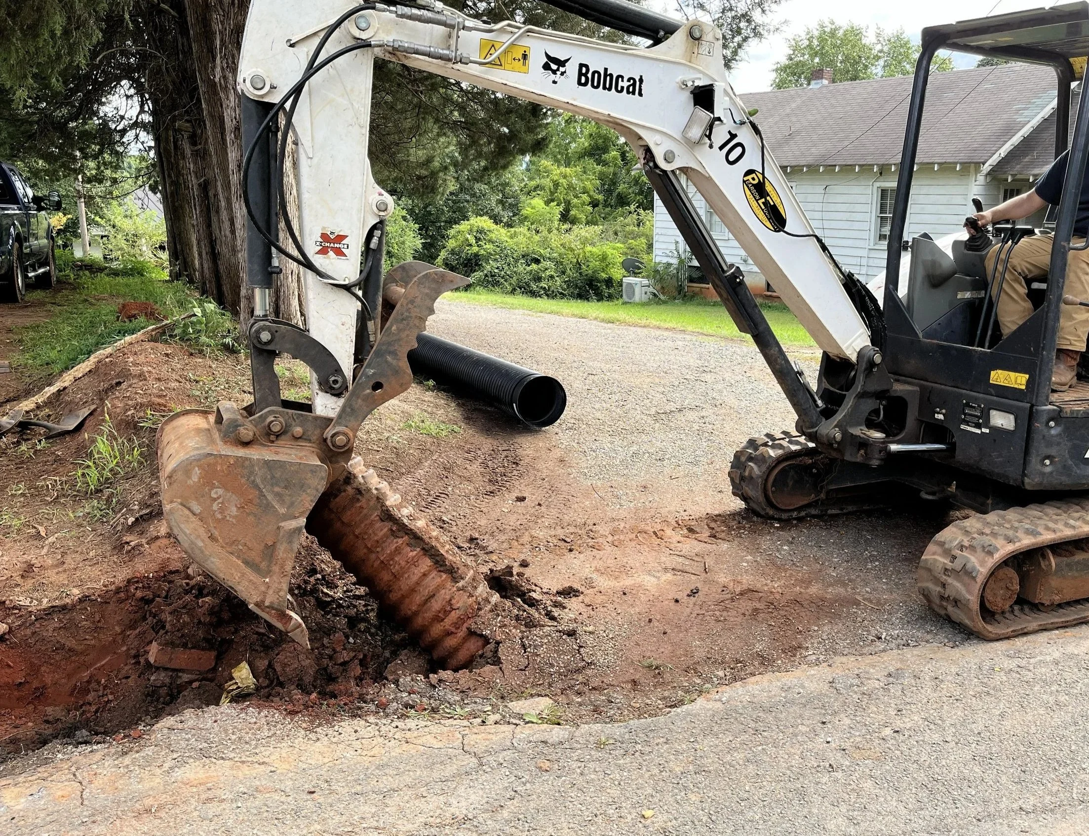 Driveway culvert pipe replacement