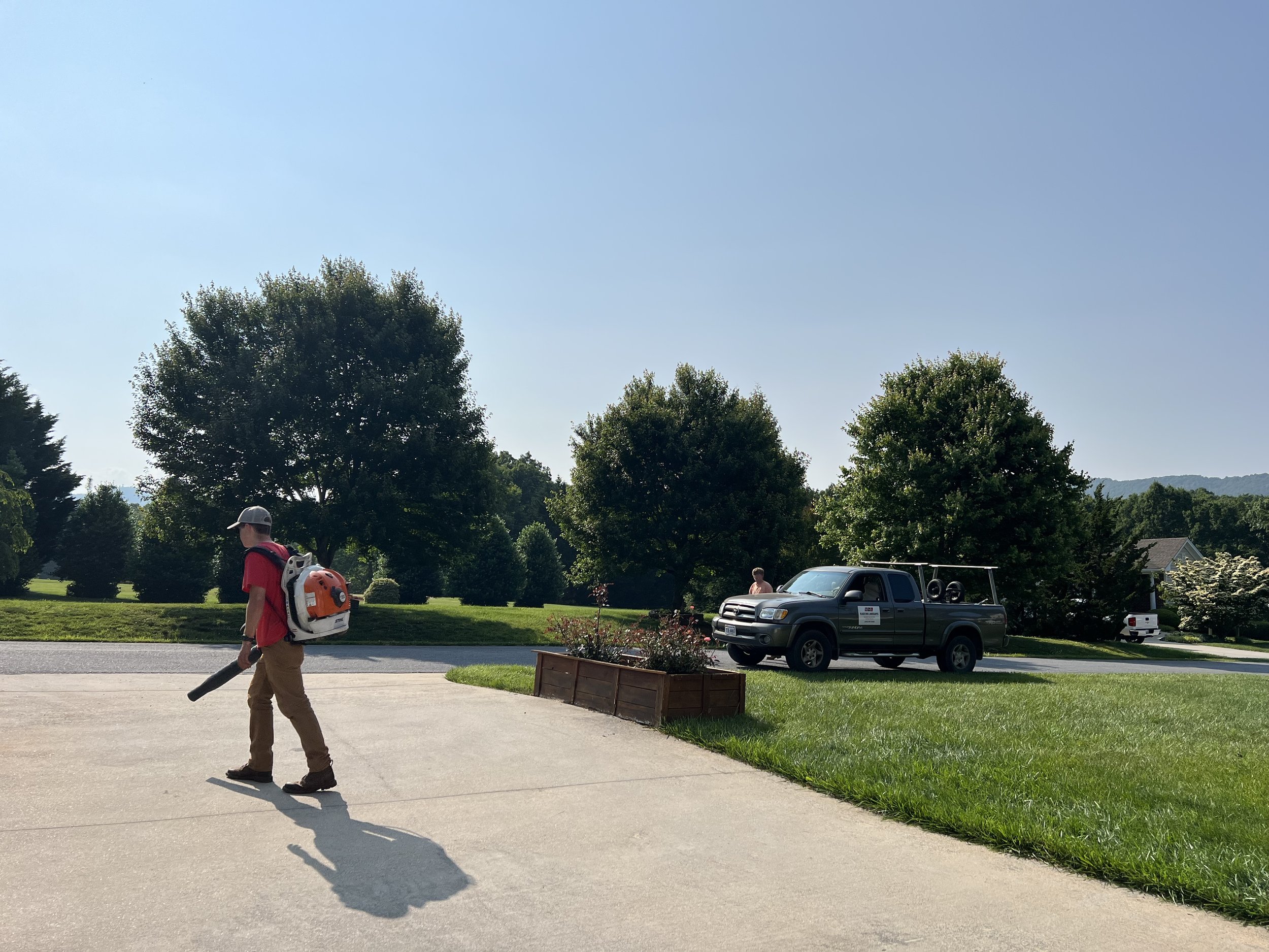 Team member cleaning up after a project