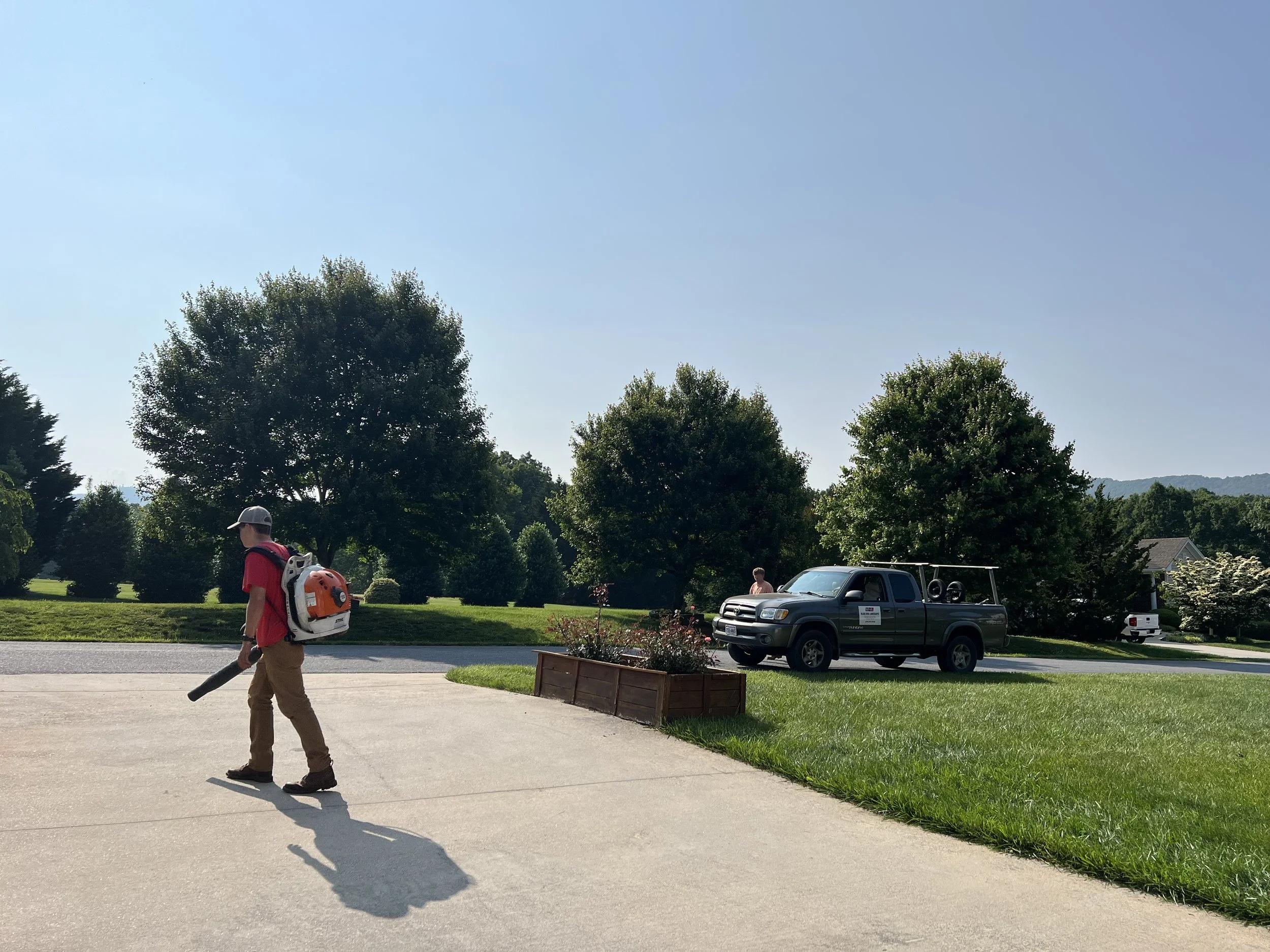 Team member cleaning up after a project