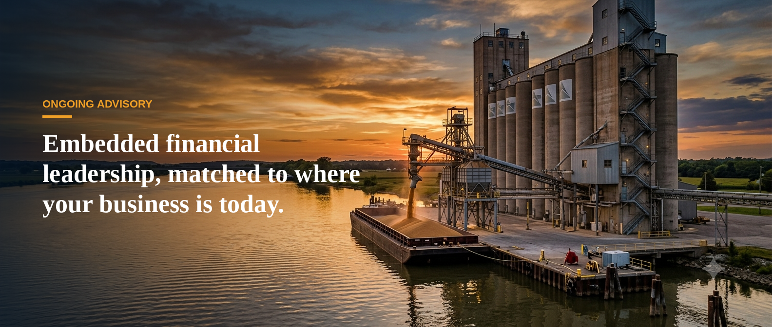 Embedded financial leadership, matched to where your business is today