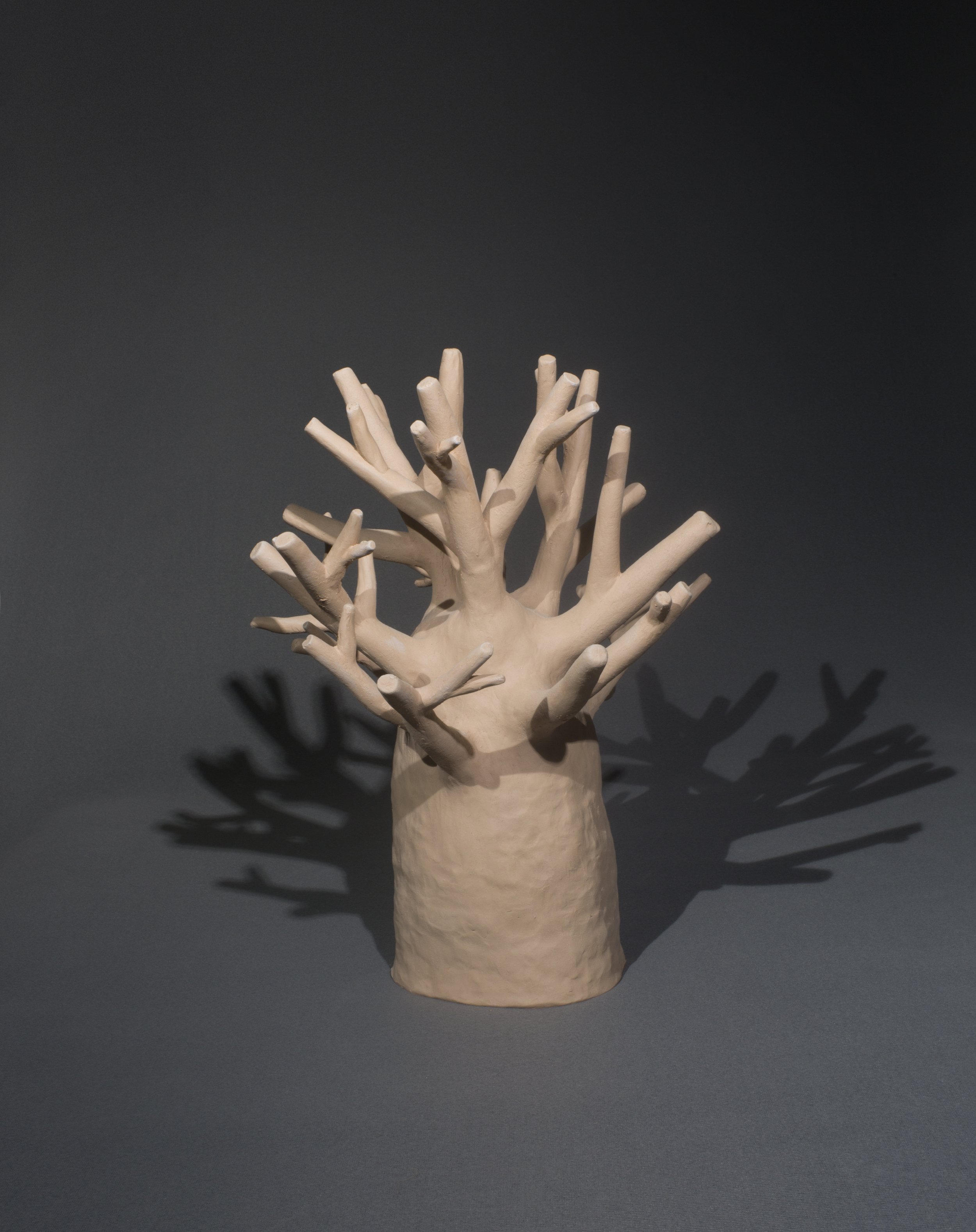 Untitled tree, 2017
Stone ware, ink wash
Dimensions: (w, d, h) 14” x 12” x 15”
