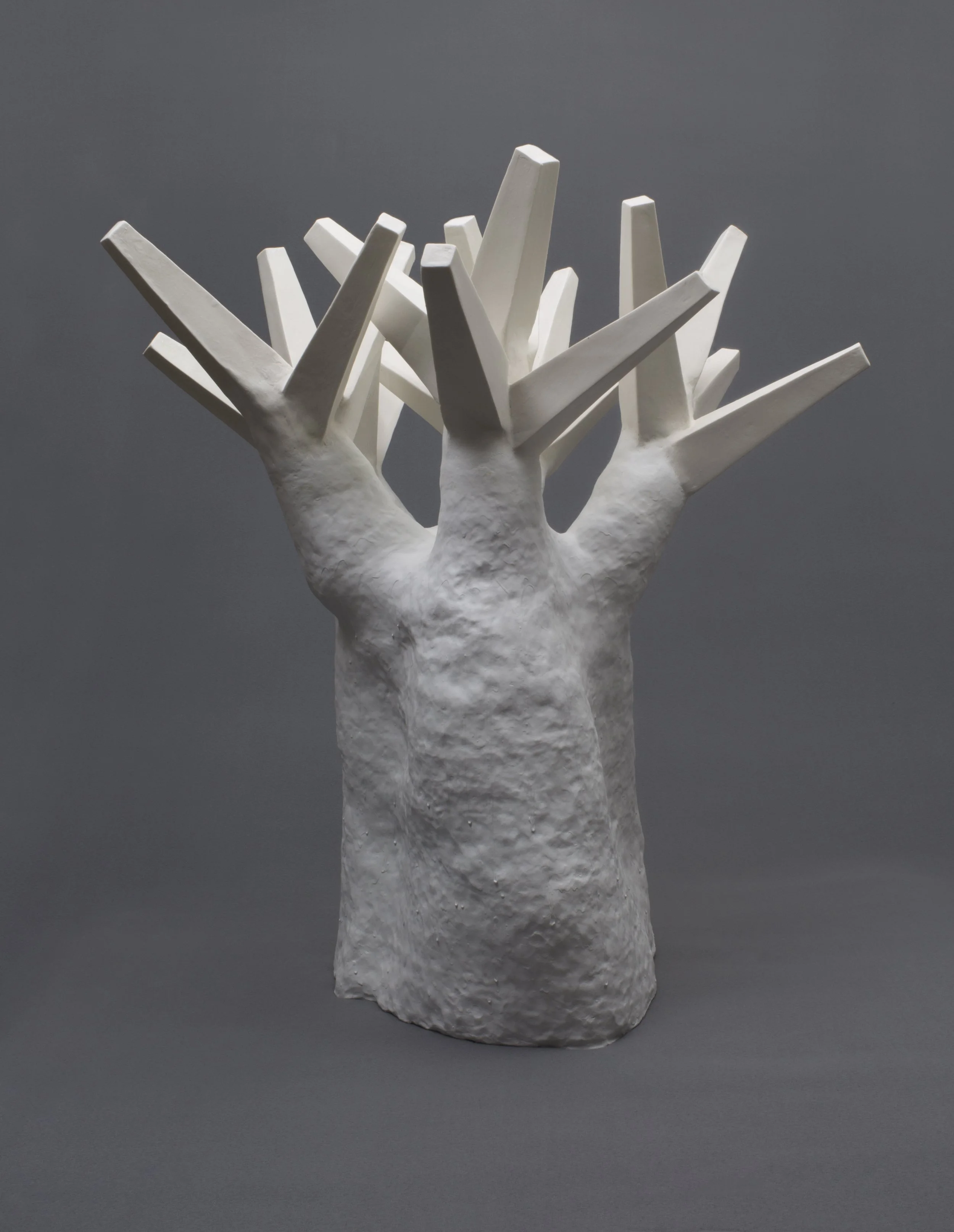 Untitled geo tree, 2017
Porcelain, paint, epoxy
Dimensions: (w, d, h) 26” x 27” x 32”
