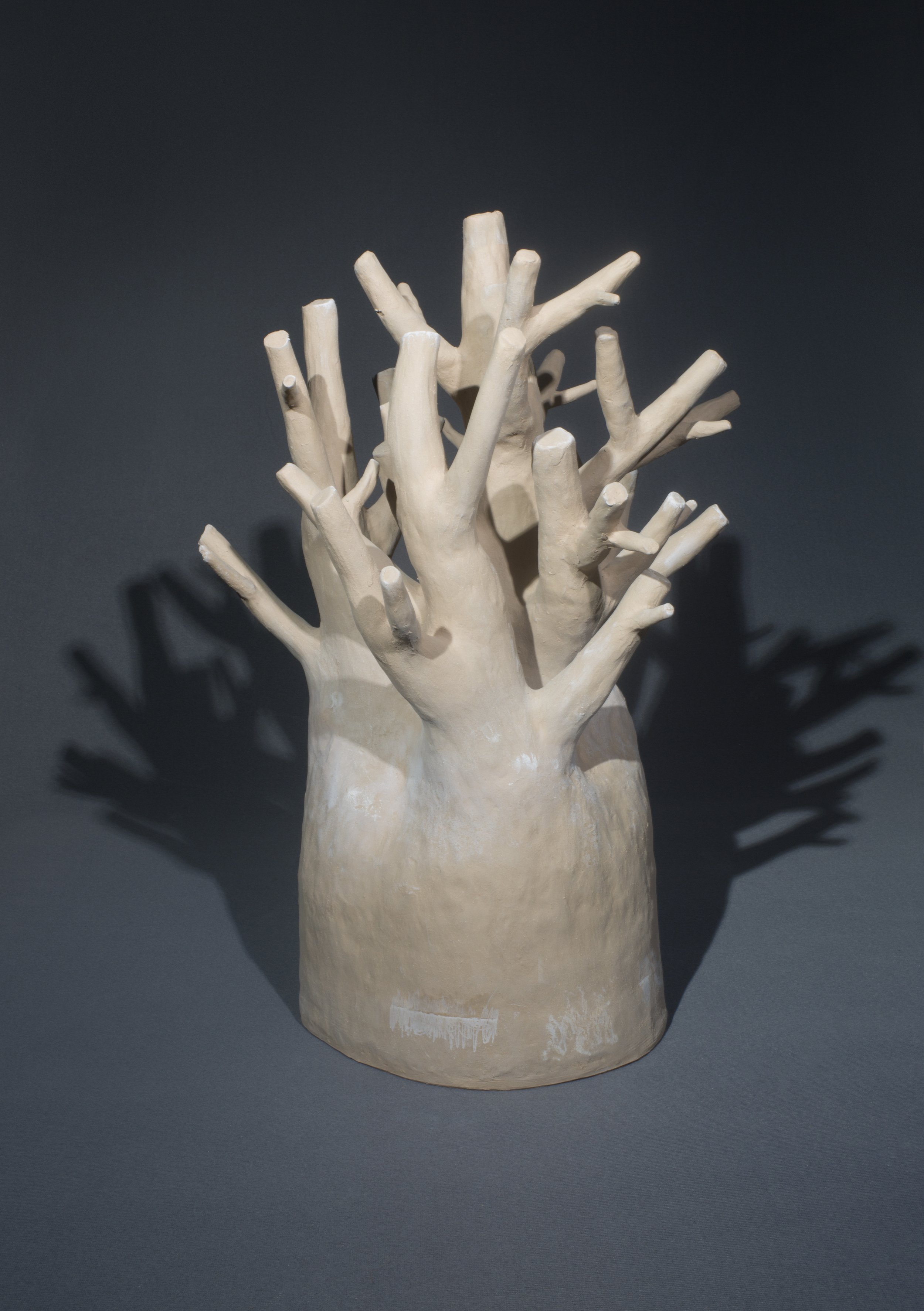 Untitled tree, 2017
Stoneware, ink wash
Dimensions: (w, d, h) 14” x 14” x 22”