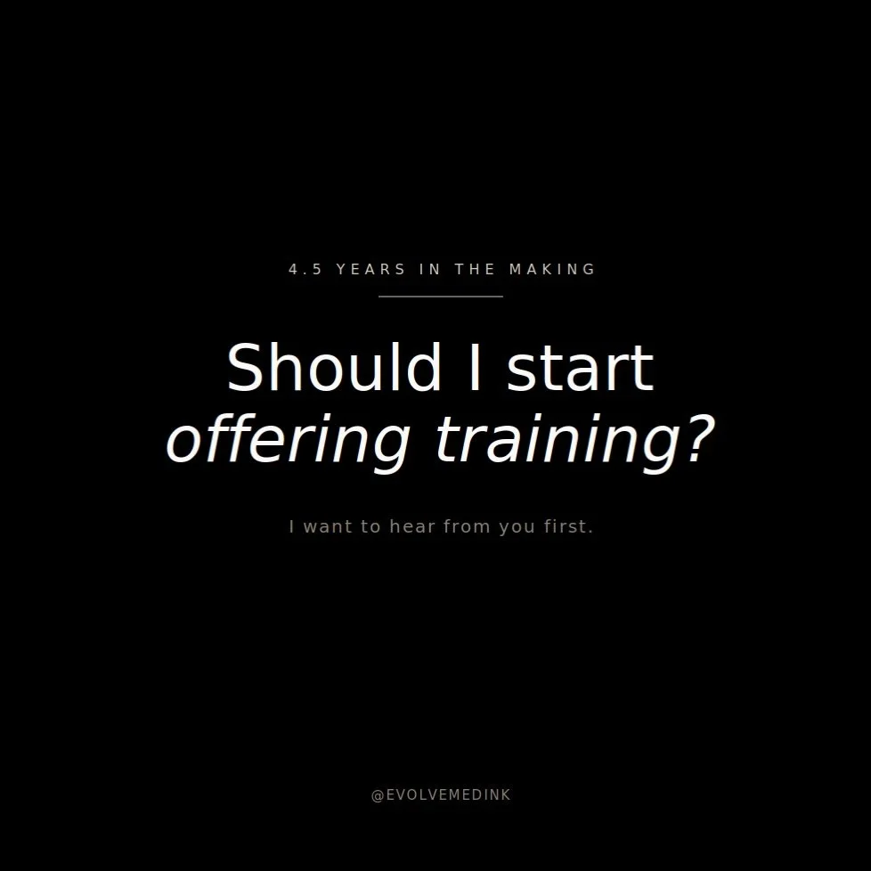 It&rsquo;s been four and a half years since I started in this industry, and since day one, I&rsquo;ve had people reaching out asking if I offer training. Honestly, I always said no.⁣
⁣
I&rsquo;ve watched a lot of people learn a technique and turn aro