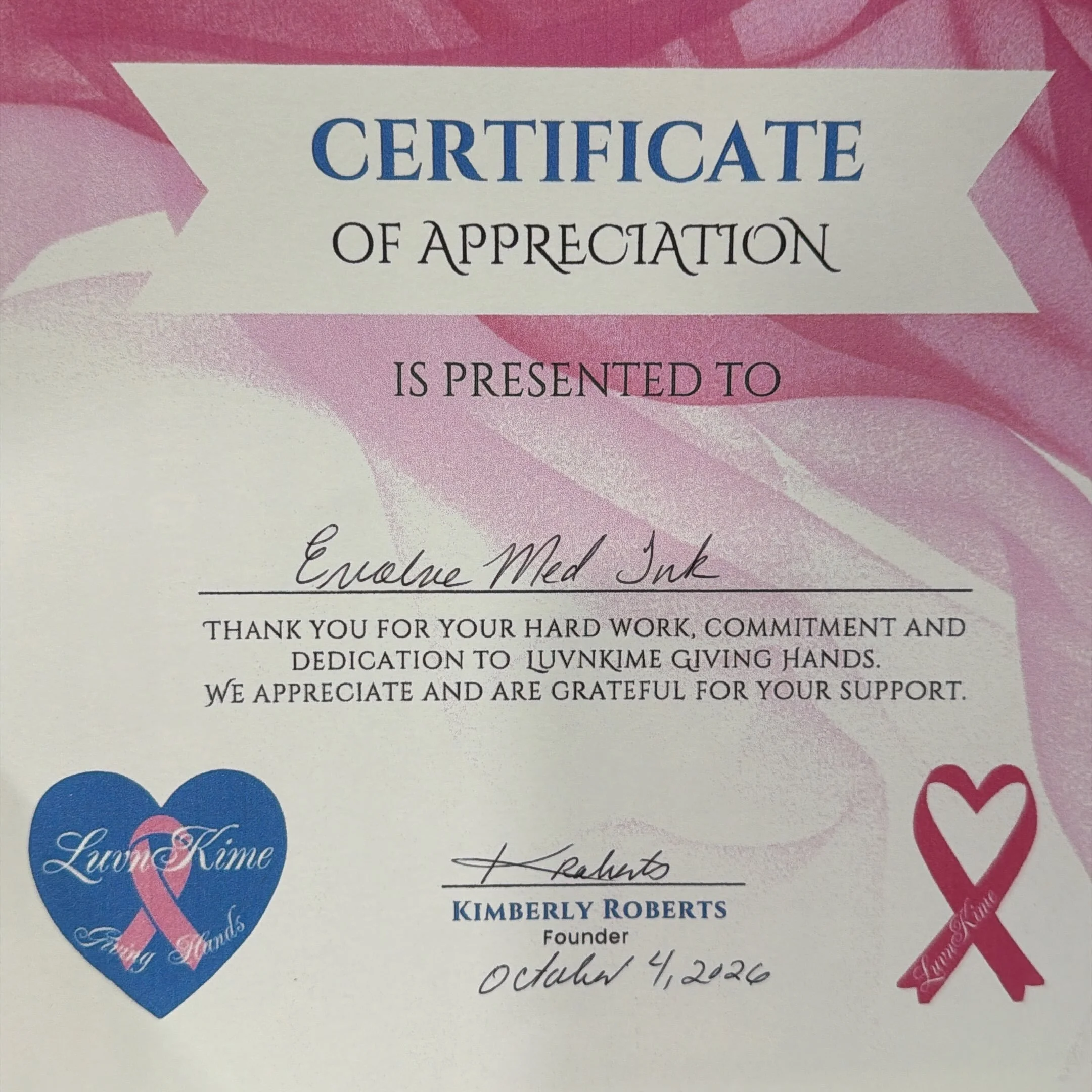 Thank you for this kind gesture Kim. I appreciate you!  Grateful for organizations like yours that provide support and assistance to Breast Cancer Warriors and Survivors. What you do is a huge blessing to so many women &amp; men too 💕 God Bless 🙏🏼