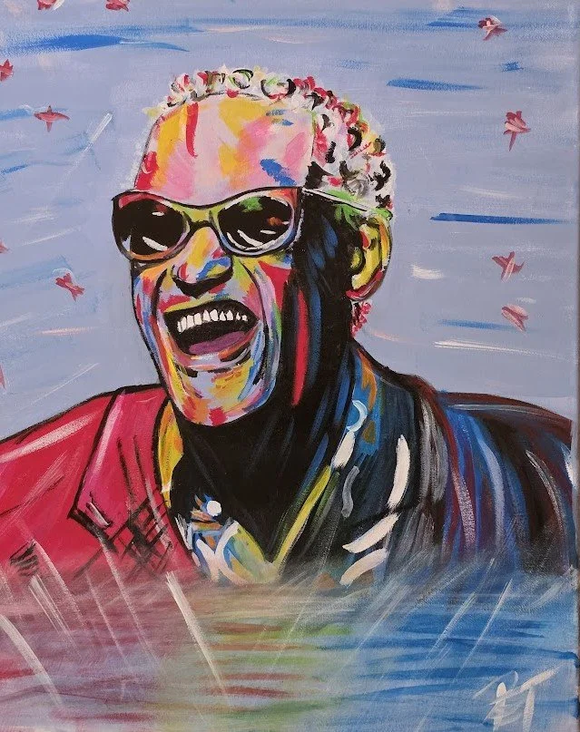 GEORGIA SOUL - tribute celebrating the joy, soul, and timeless musical legacy of Ray Charles.  16 x 20 - $425 (1in canvas)