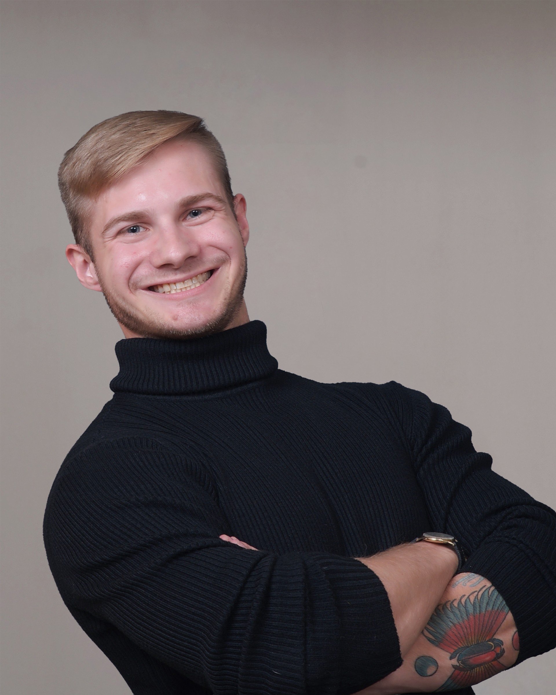 Ryan Brockington, co-founder of Static Apollo LLC, posing for a portrait.