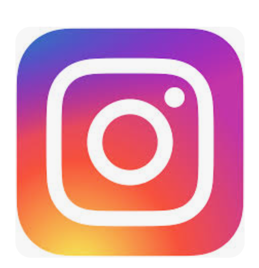 Instagram logo with a gradient background of purple, pink, orange, and yellow.