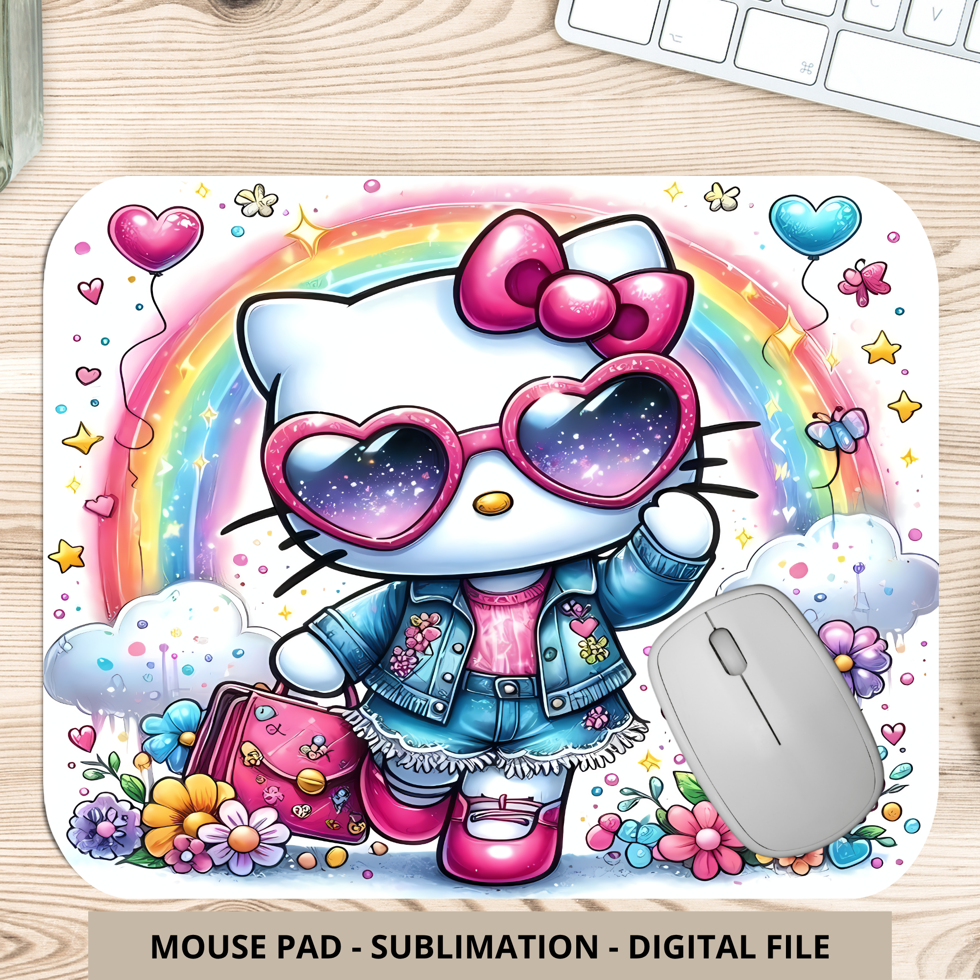 Hello Kitty Mouse Pad Digital Download