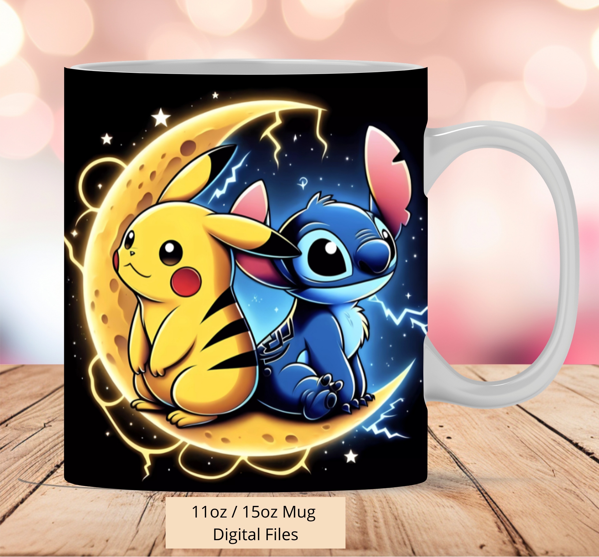 Stitch and Pikachu Mug Digital Download