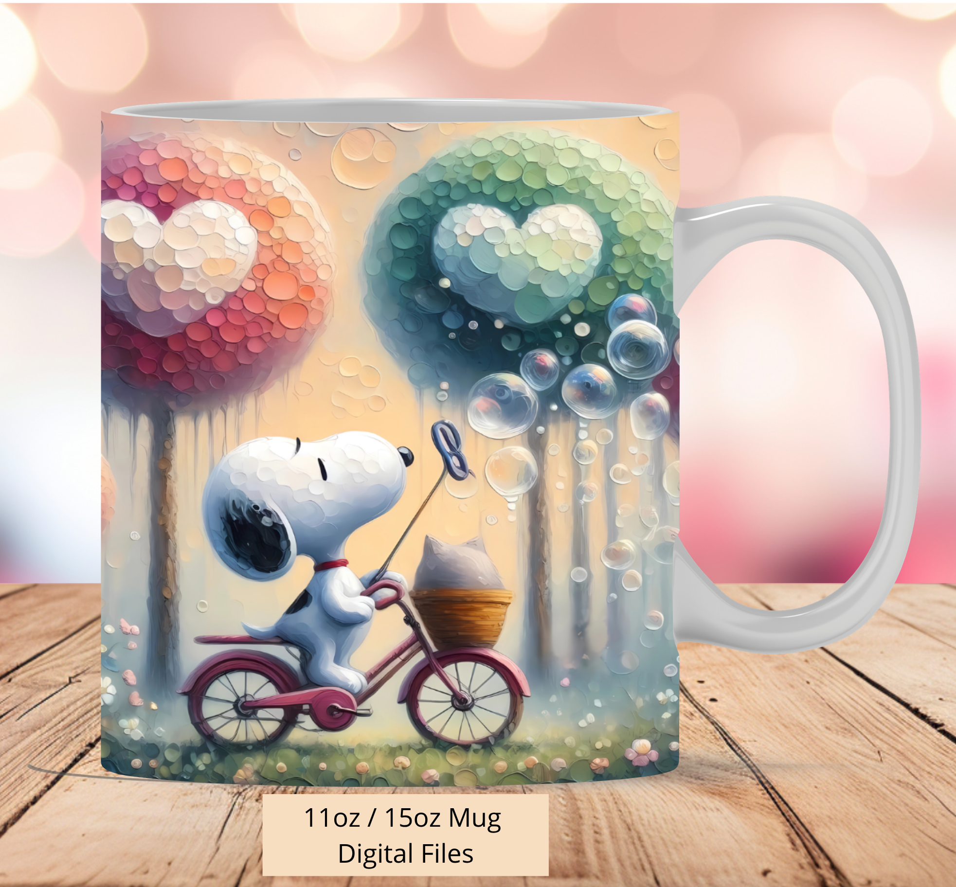 Snoopy Bubbles Mug Digital Download