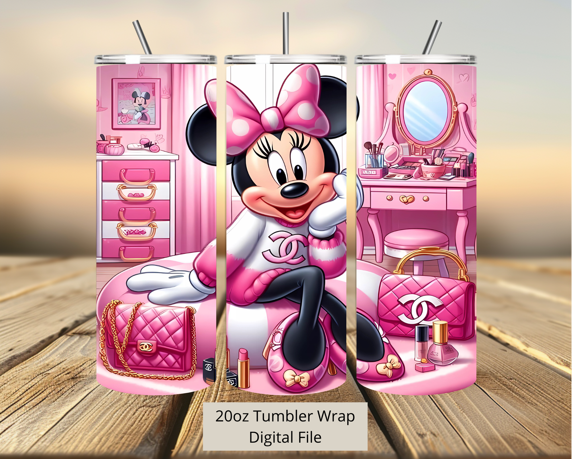 Minnie Pink Fashion Tumbler Digital Download
