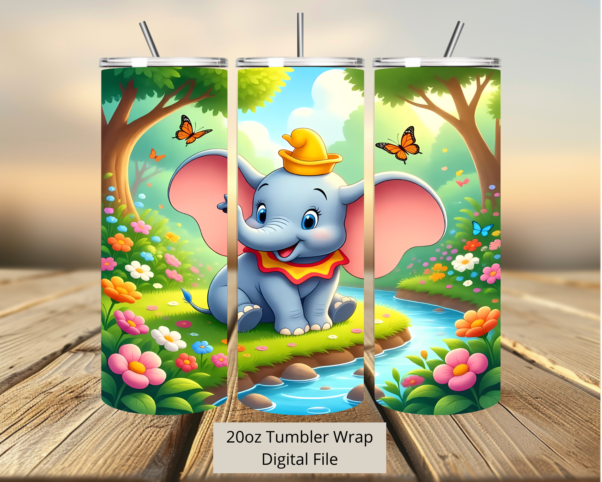 Cute Dumbo Tumbler Digital Download