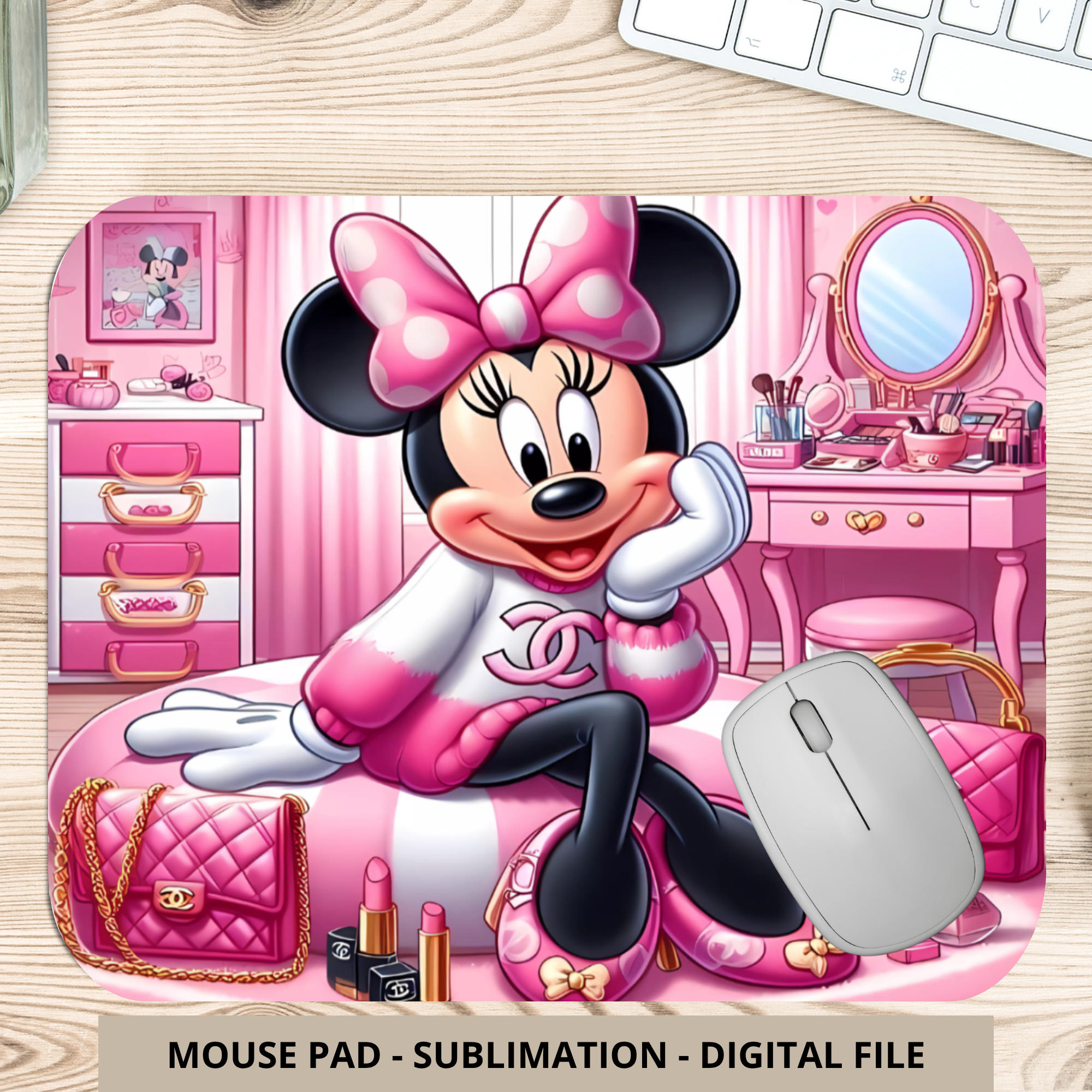 Minnie Mouse Fashion Mouse Pad Digital Download