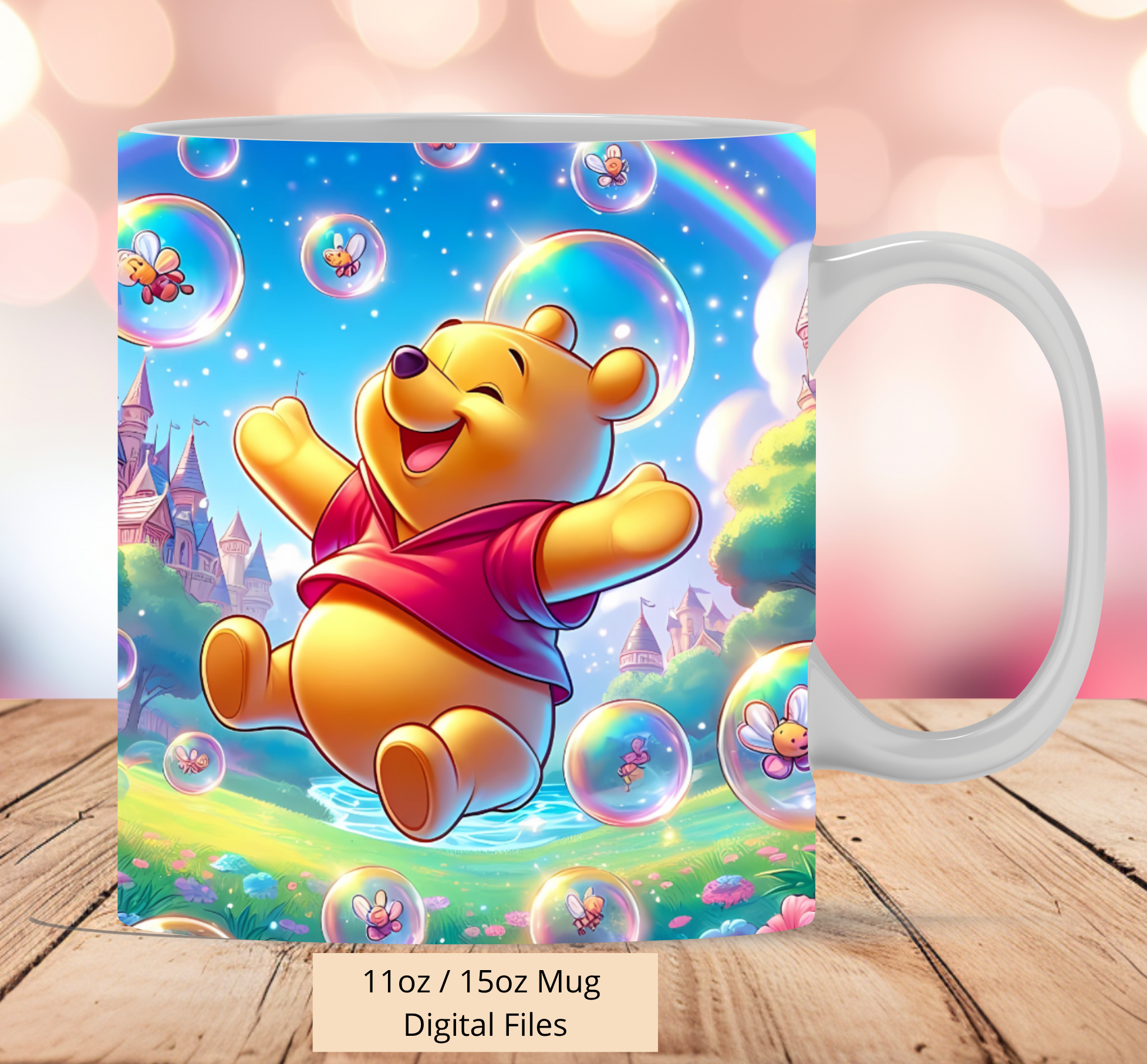 Winnie Pooh Bubbles Mug Digital Download