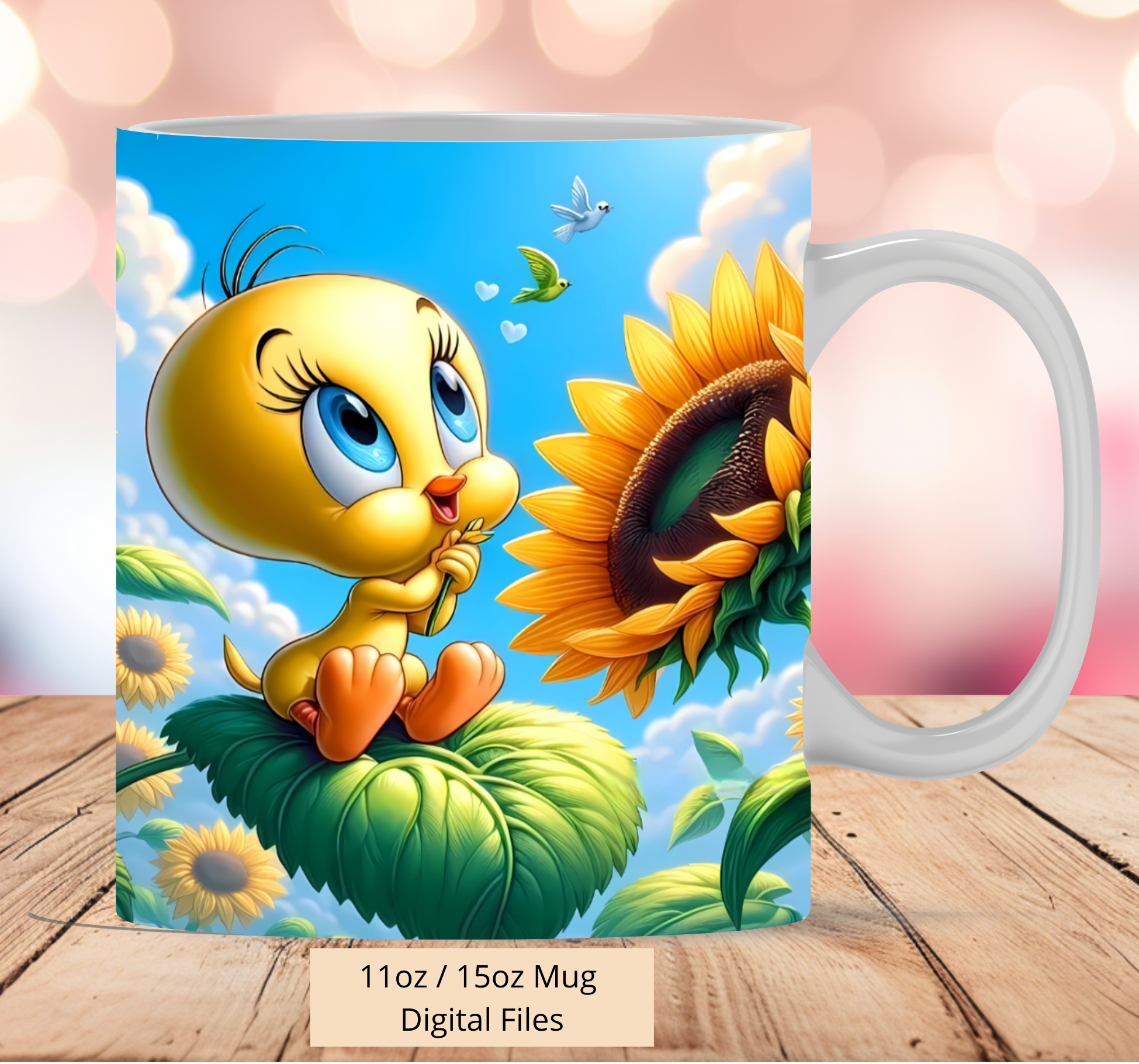 Looney Tunes Sunflowers Mug Digital Download