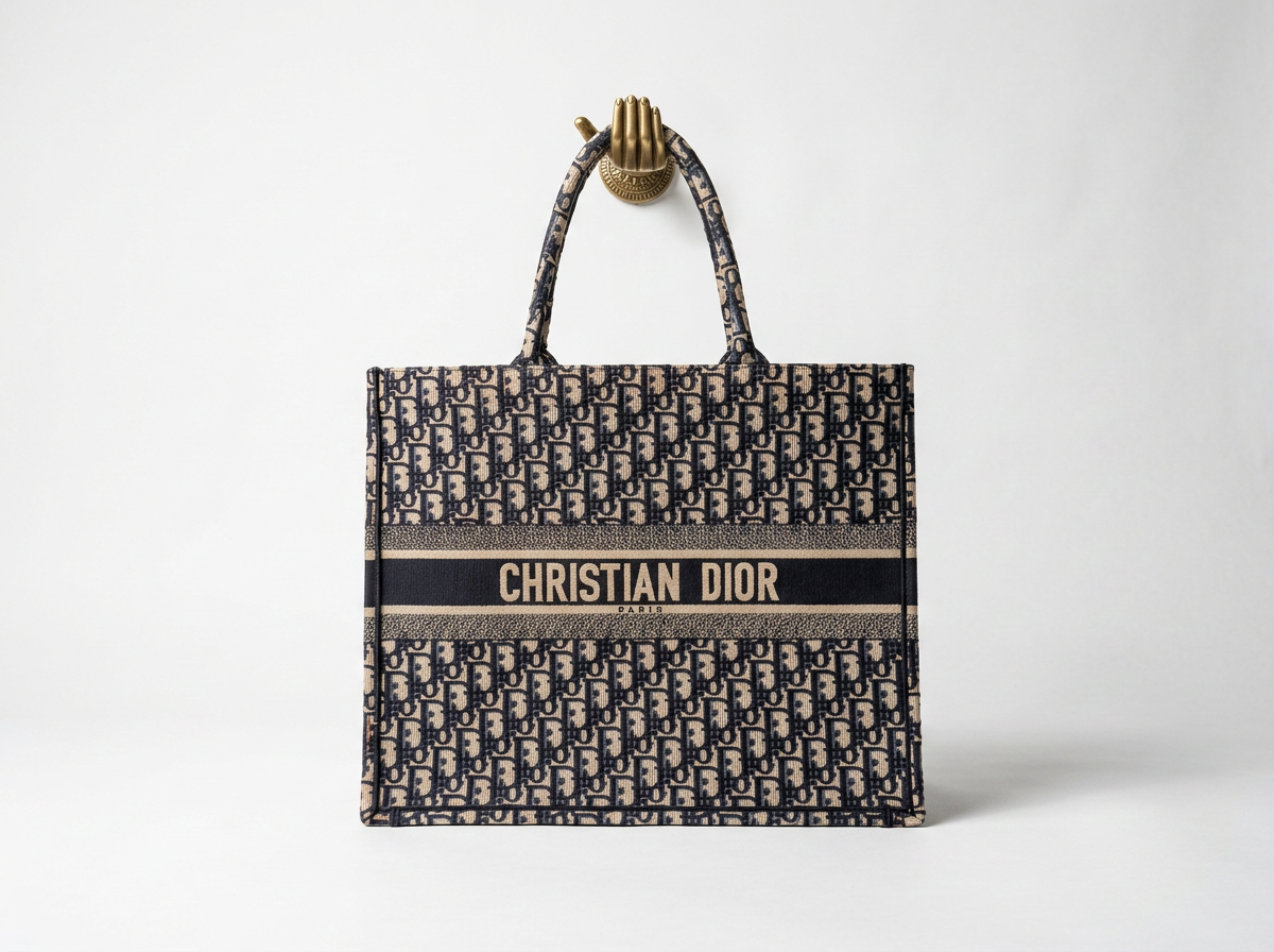 Dior Large Canvas Oblique Book Tote