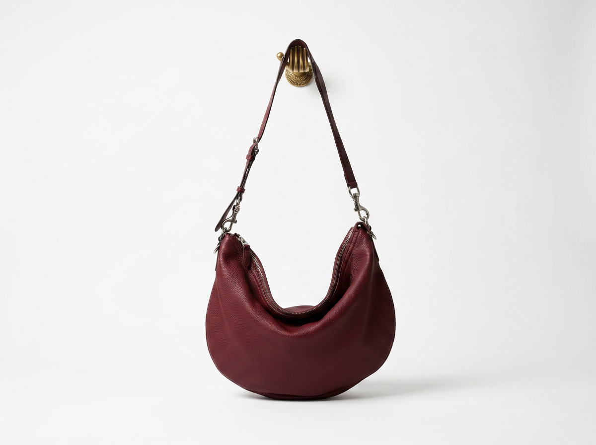 Gucci Pebbled Leather "New B" Shoulder Bag