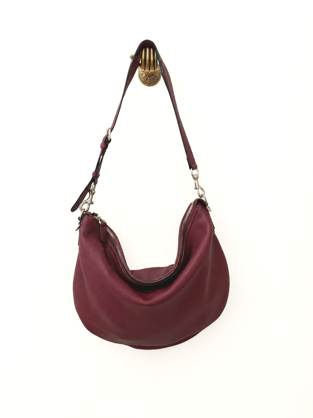 Gucci Pebbled Leather "New B" Shoulder Bag