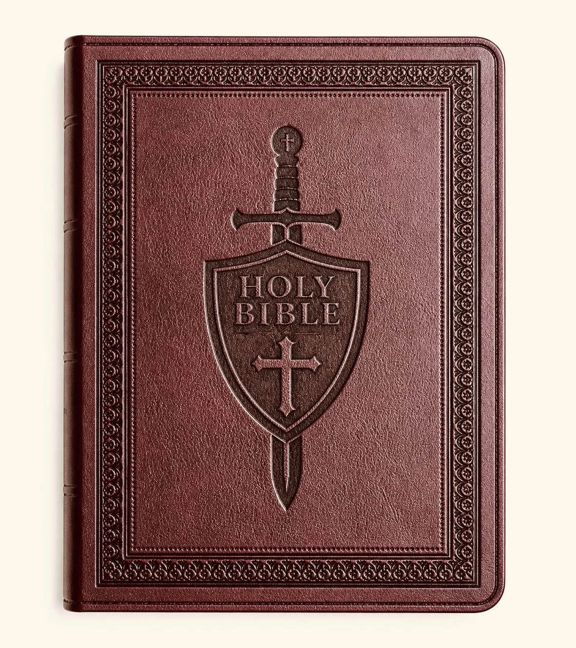 ESV Faux Leather Engraved Bible Sword Of The Spirit Shield Of Faith