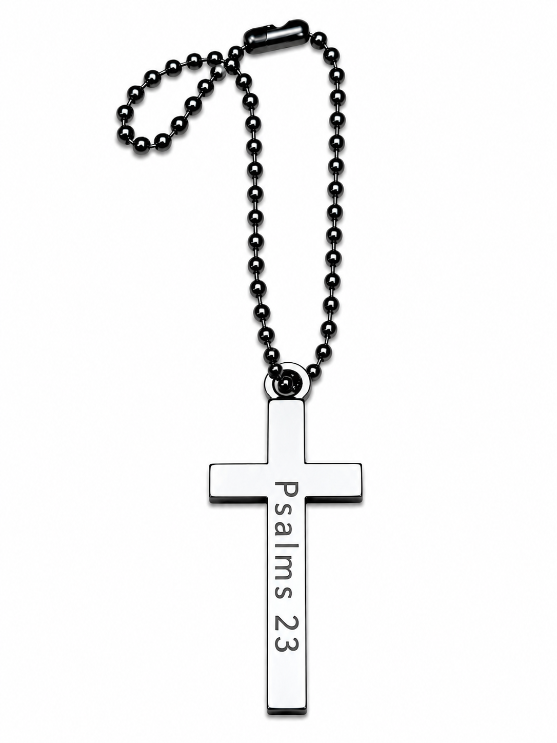 Metal Engraved Personalized Cross Charm Keychain
