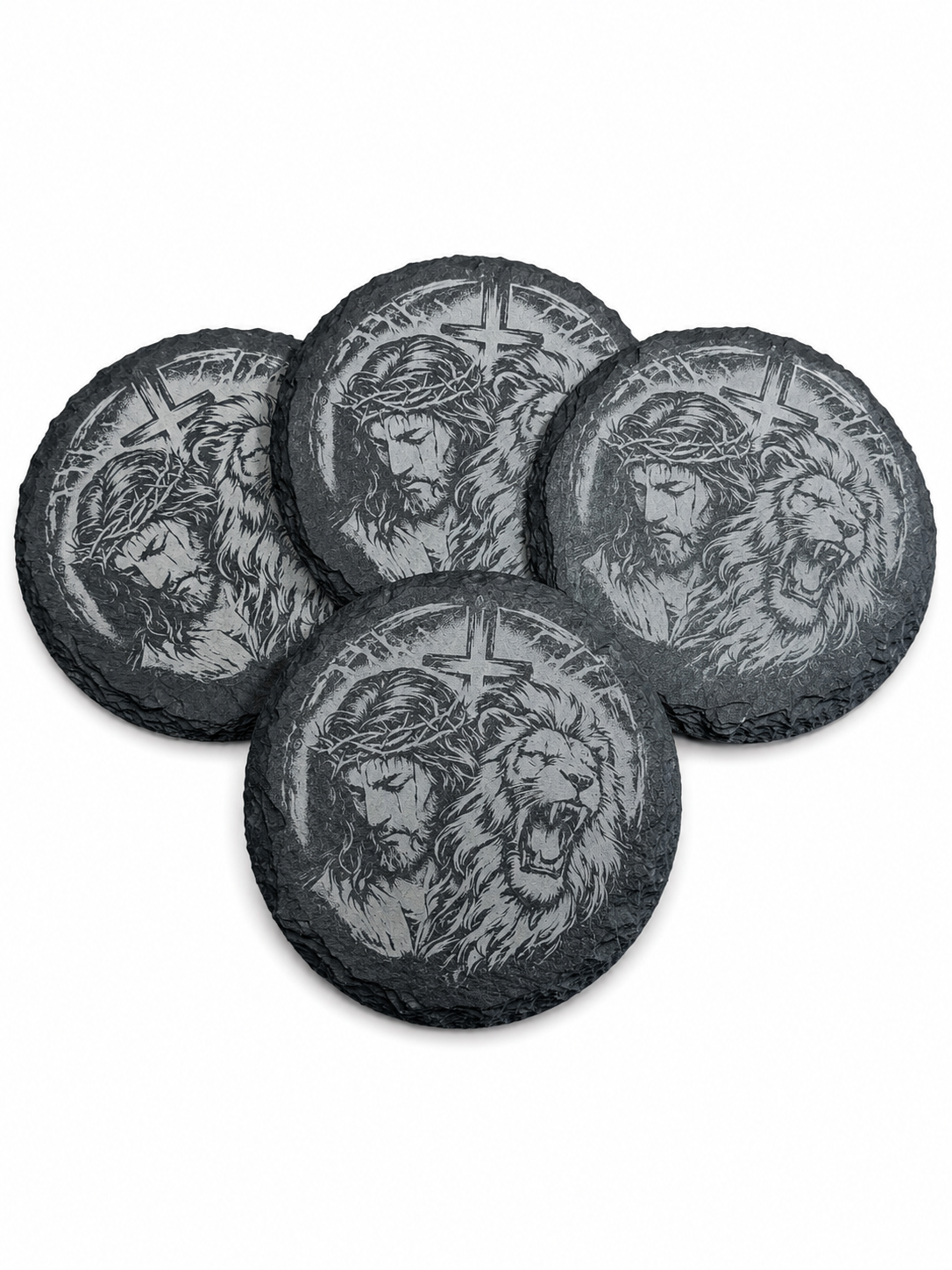 Lion of Judea Slate Coasters - Set of 4