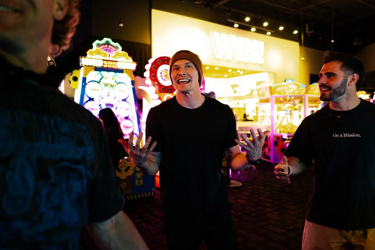 Josef Newgarden enjoying some time off the track in Dave and Busters