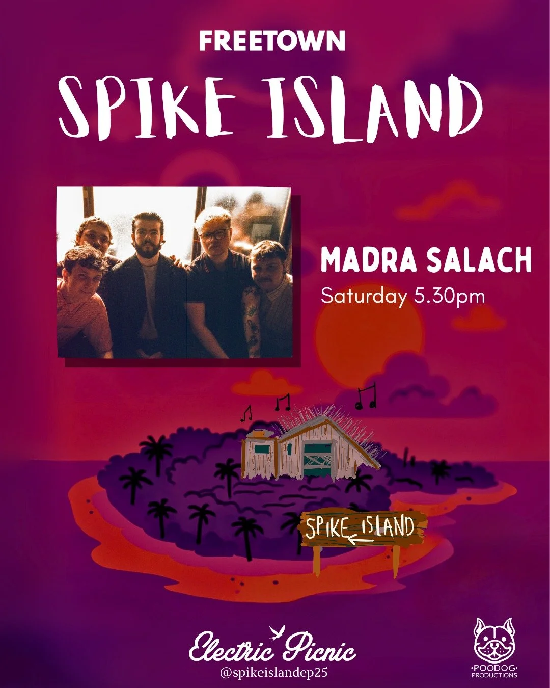 Madra Salach are a six piece folk band 
from Dublin. Taking inspiration from the growing experimental folk scene in Ireland, Madra Salach began focusing on original writing and composition, utilising electronic equipment.